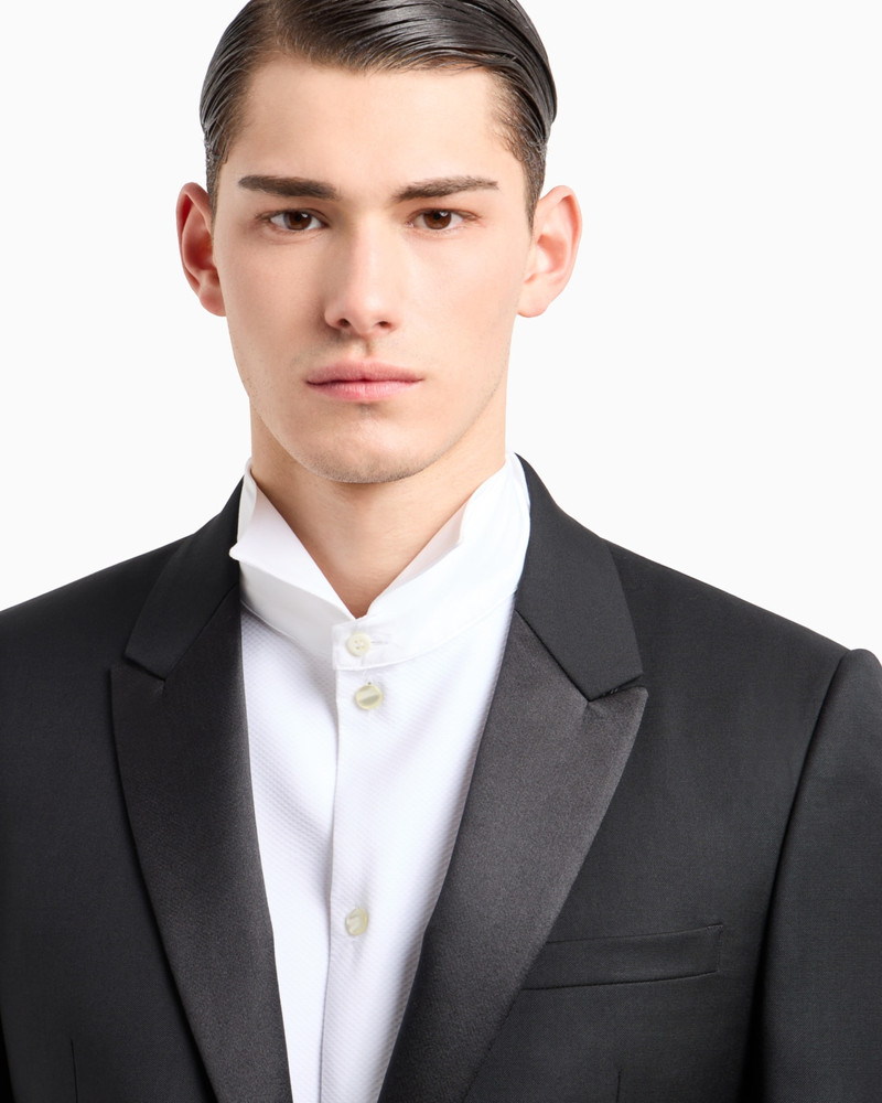 SINGLE-BREASTED, WORSTED VIRGIN-WOOL JACKET 5