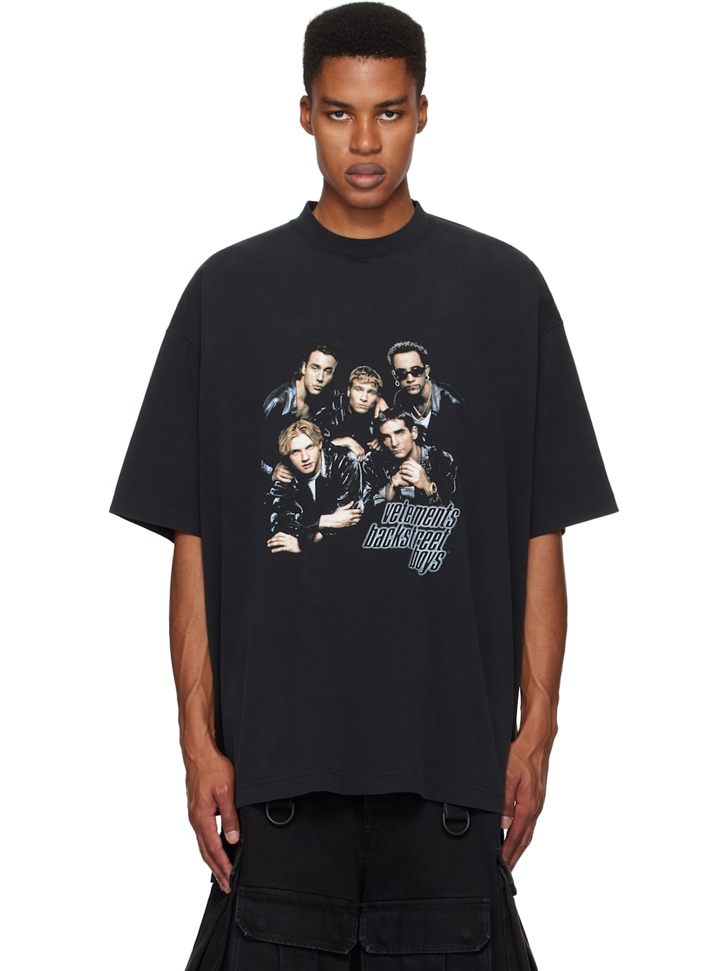 Black 'Backstreet Boys' Oversized T-shirt - 1
