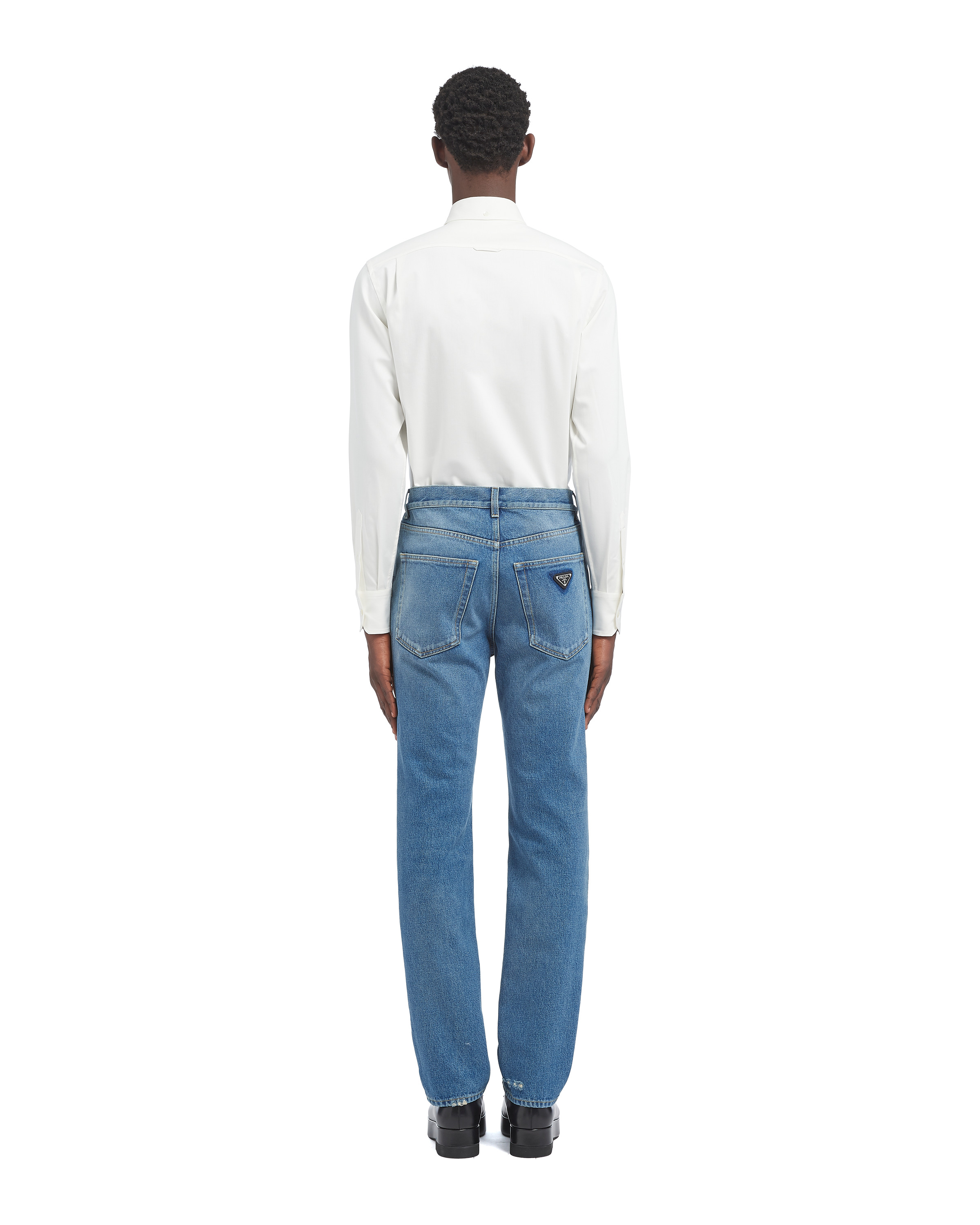 Organic denim five-pocket trousers - 4