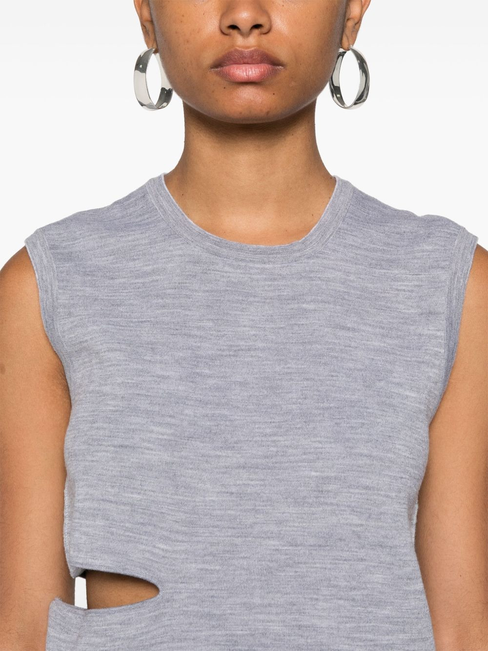 reversible-logo cut-out tank top - 5
