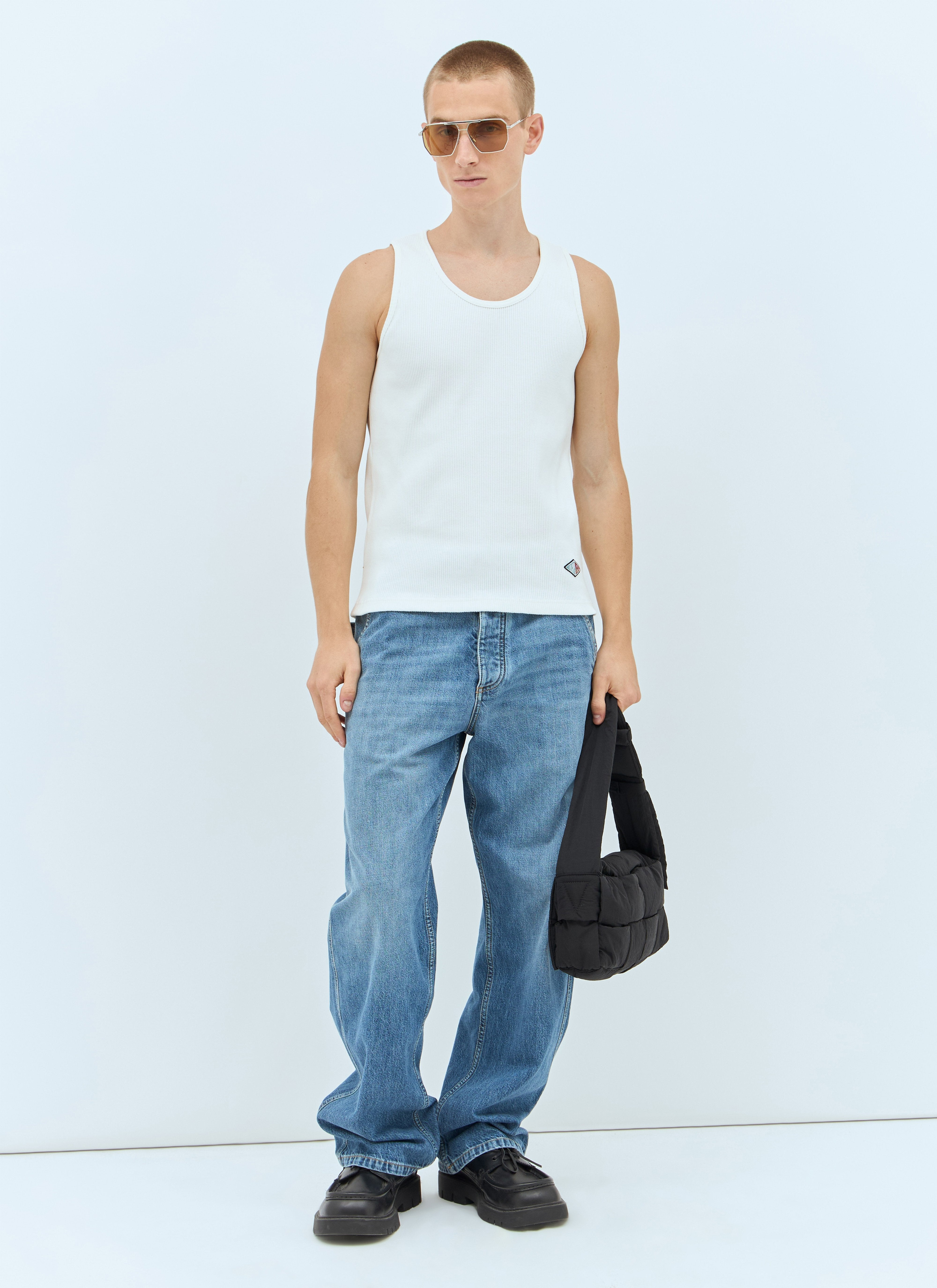Bottega Veneta Men Rib Jersey Tank Top - 4