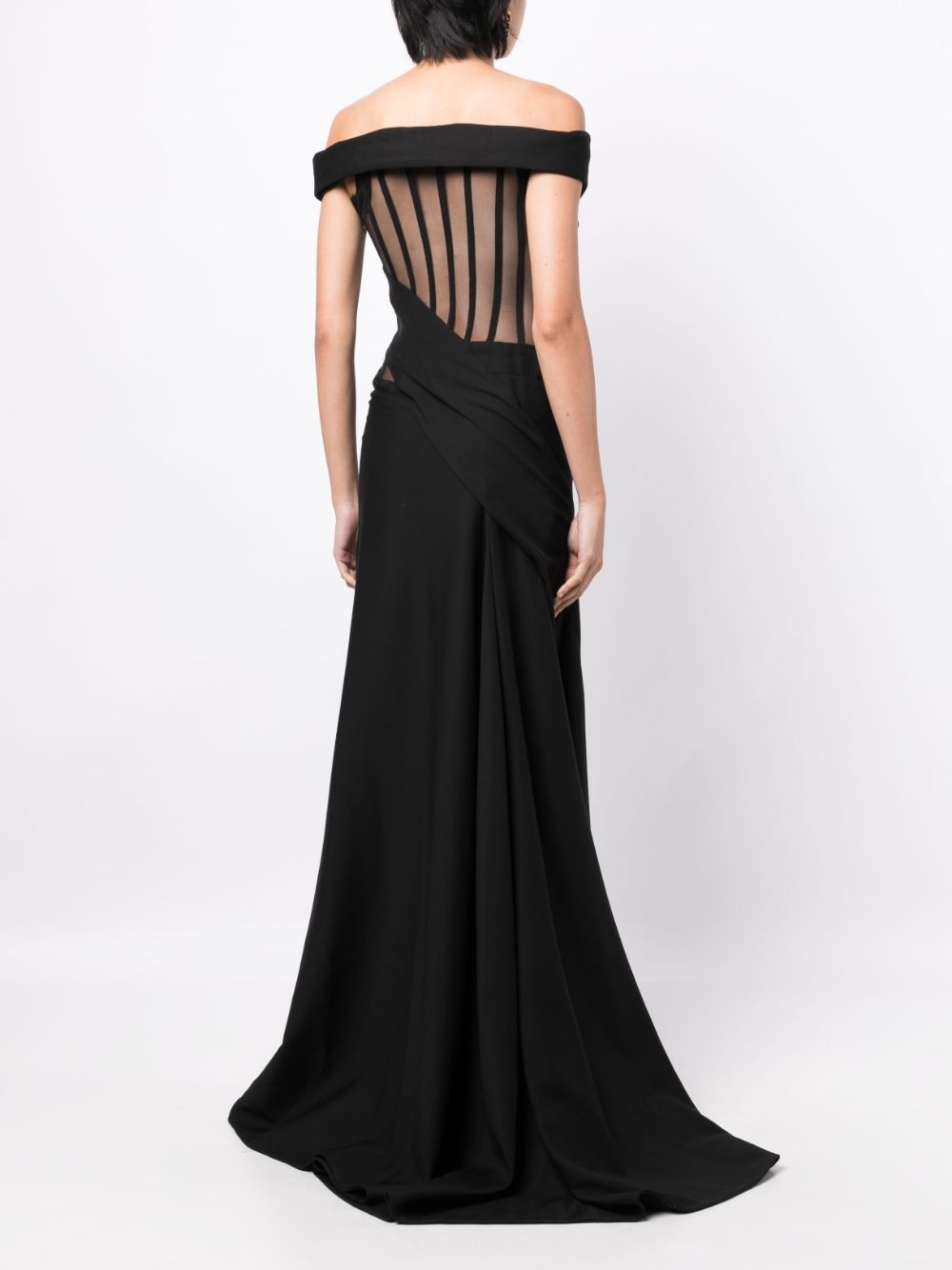 off-shoulder corset gown - 4