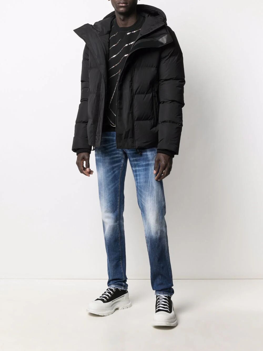 DSQUARED2 ROAD MAN BOMBER PUFFER JACKET | REVERSIBLE
