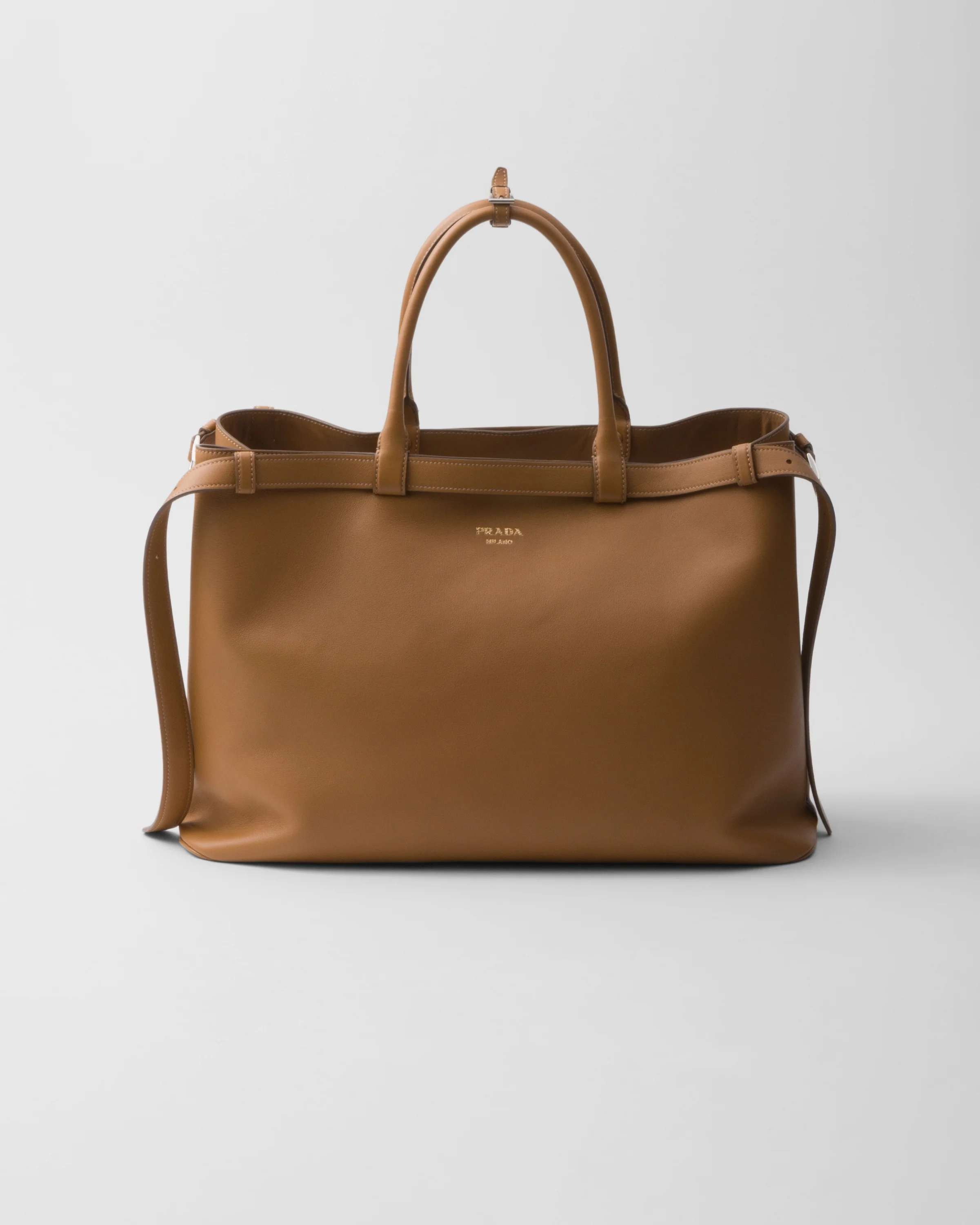 Prada Buckle leather handbag with double belt - 1