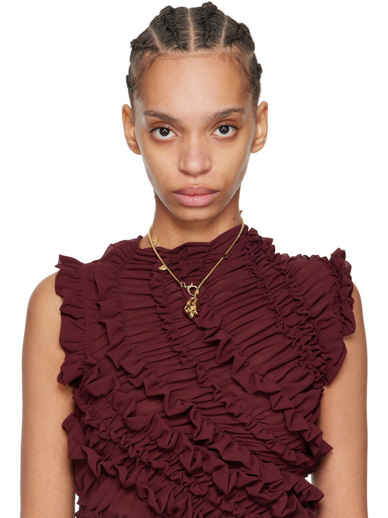 MARLAND BACKUS Gold Rosebud Necklace outlook