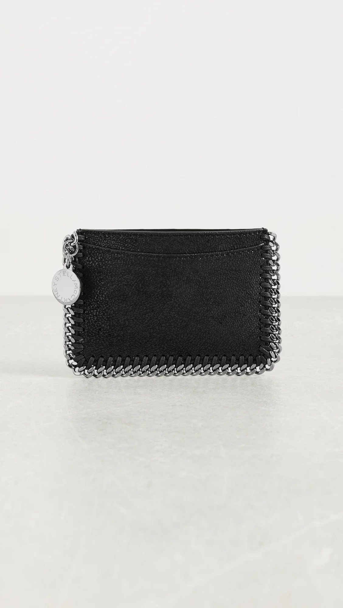 Falabella Flat Card Holder Eco Shaggy Deer with Ruthenium Chain - 1