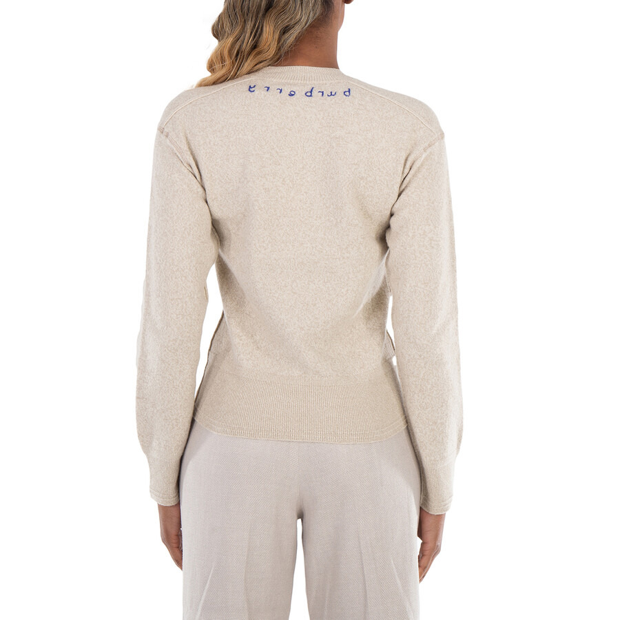 Burberry Crewneck Logo Embroidered Sweater - 3