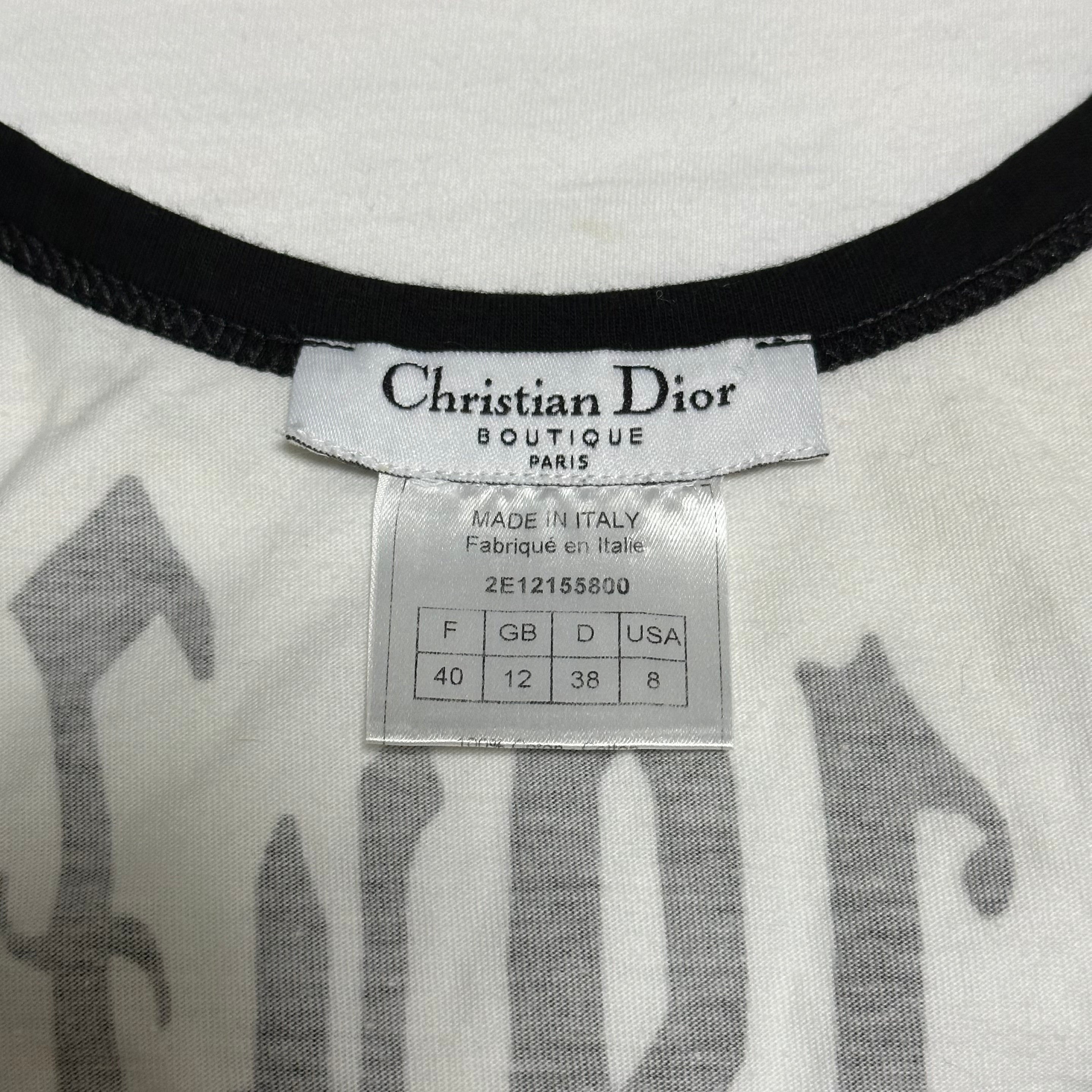 CHRISTIAN DIOR Spring Summer 2002 Gothic Logo Tank Top - 5