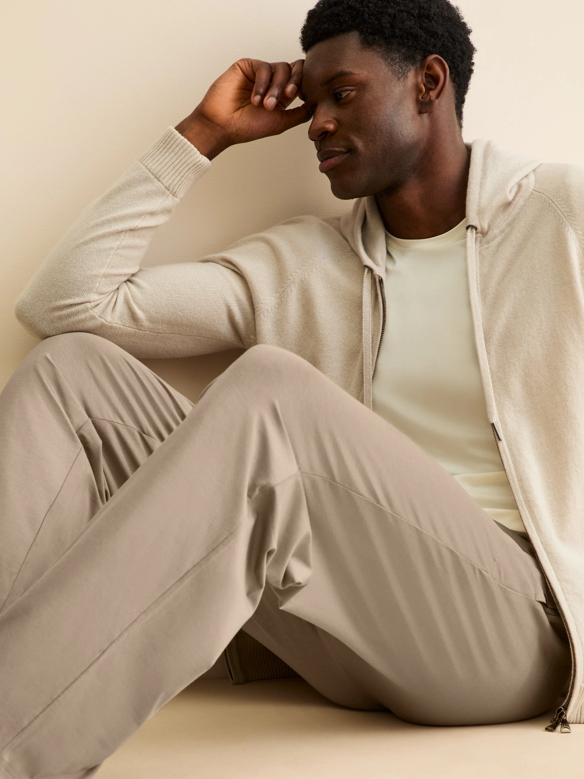 Men's Lounge Pants Basel Micro Modal Stretch Taupe - 1