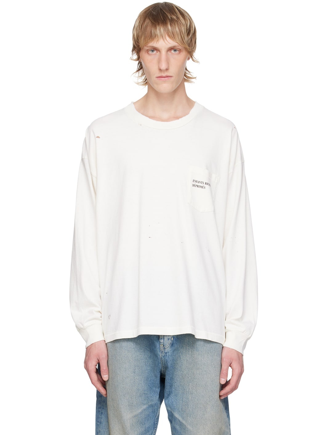 Off-White Pocket Long Sleeve T-Shirt - 1