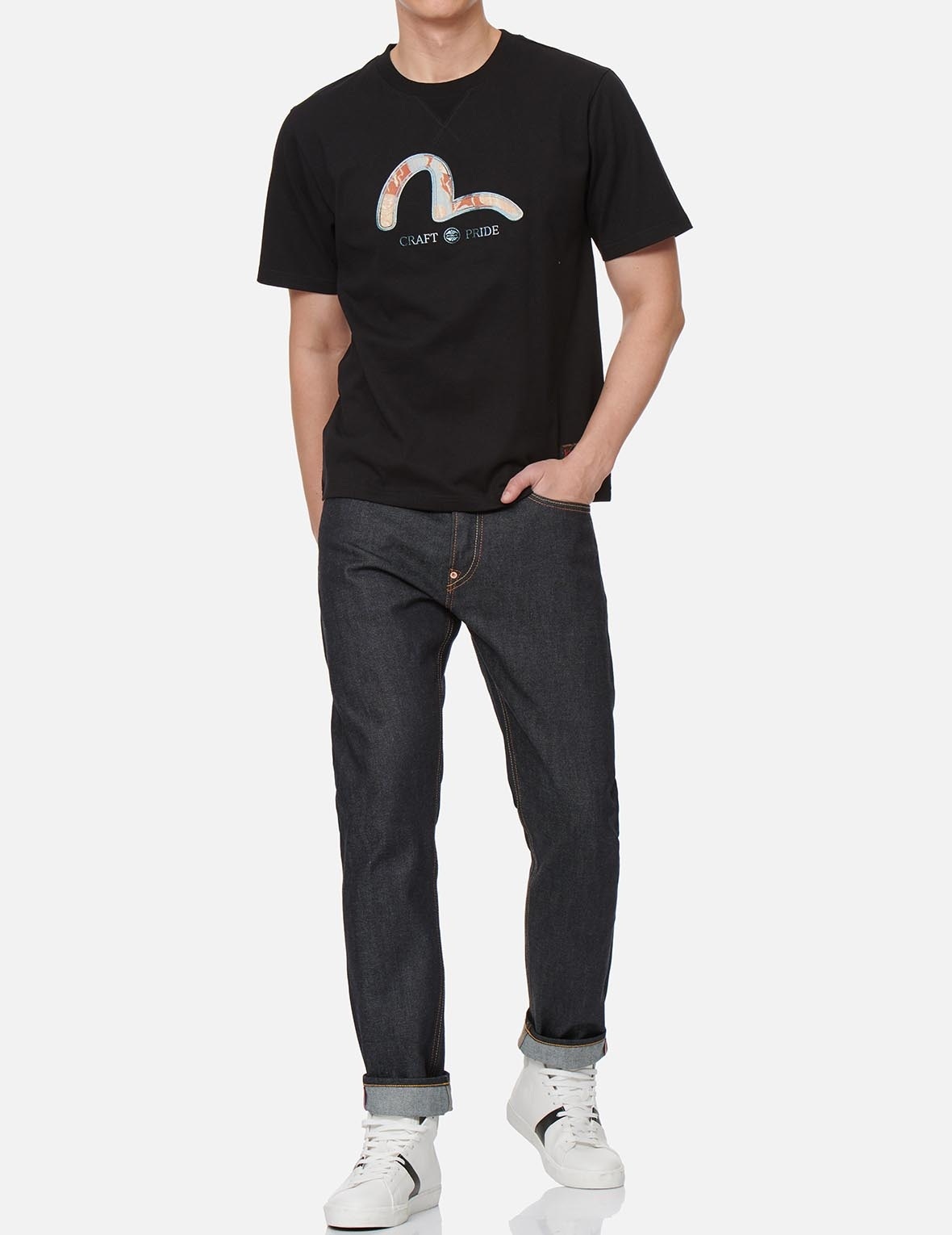 GRAINS-PATTERN DAICOCK CARROT FIT JEANS #2017 - 4