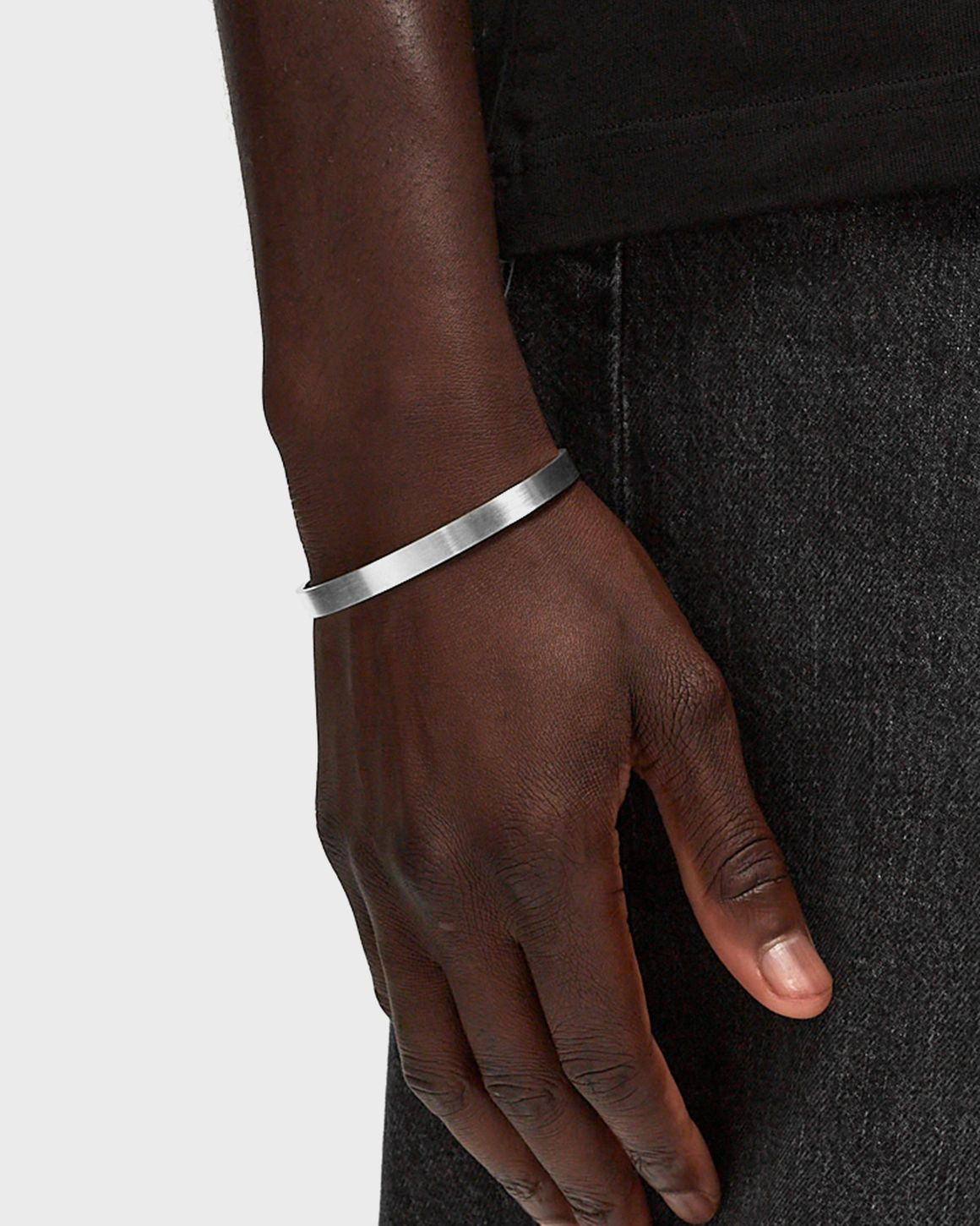 21g-brushed-sterling silver-ribbon-bracelet - 2