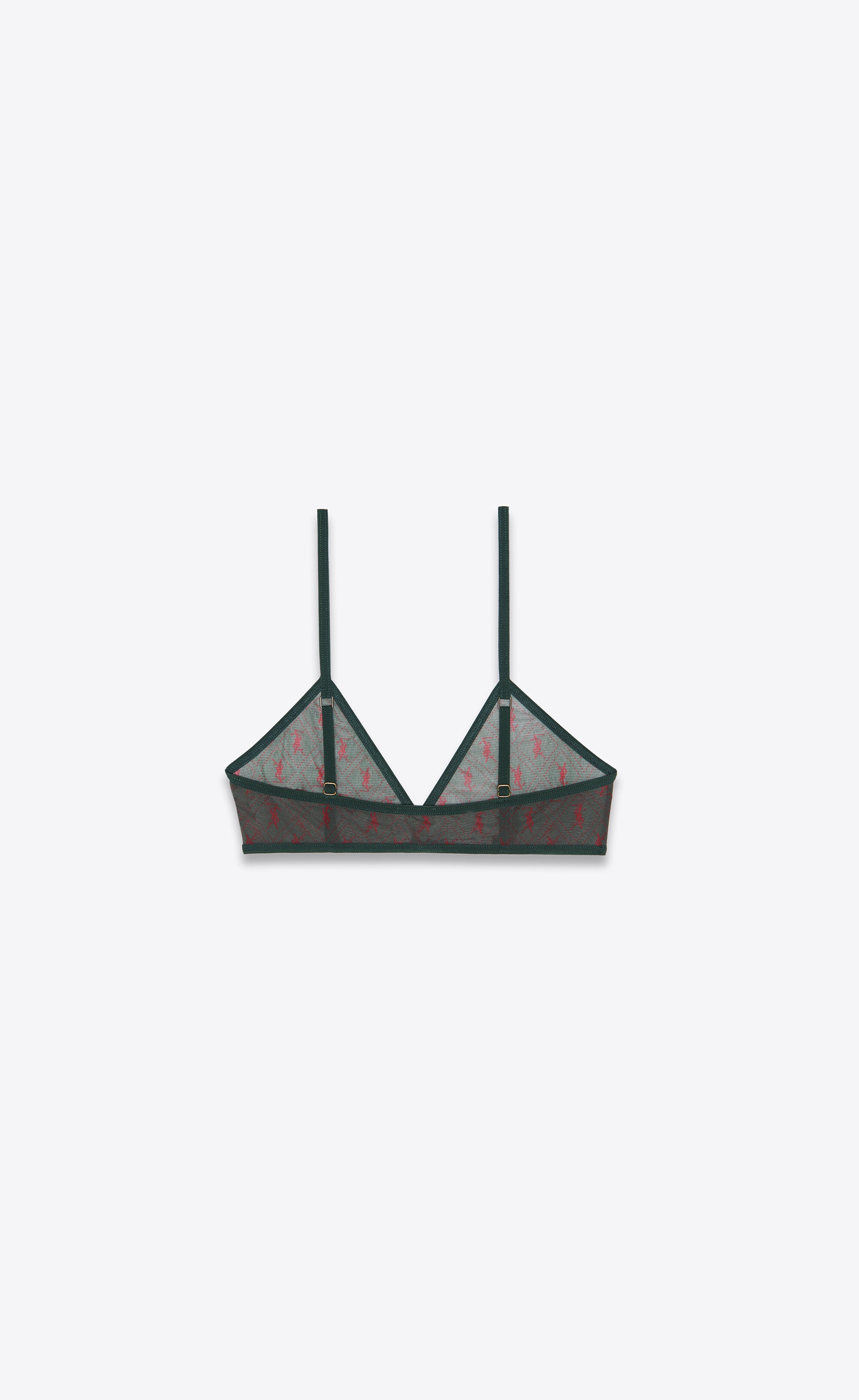 monogram bra in tulle jersey - 2