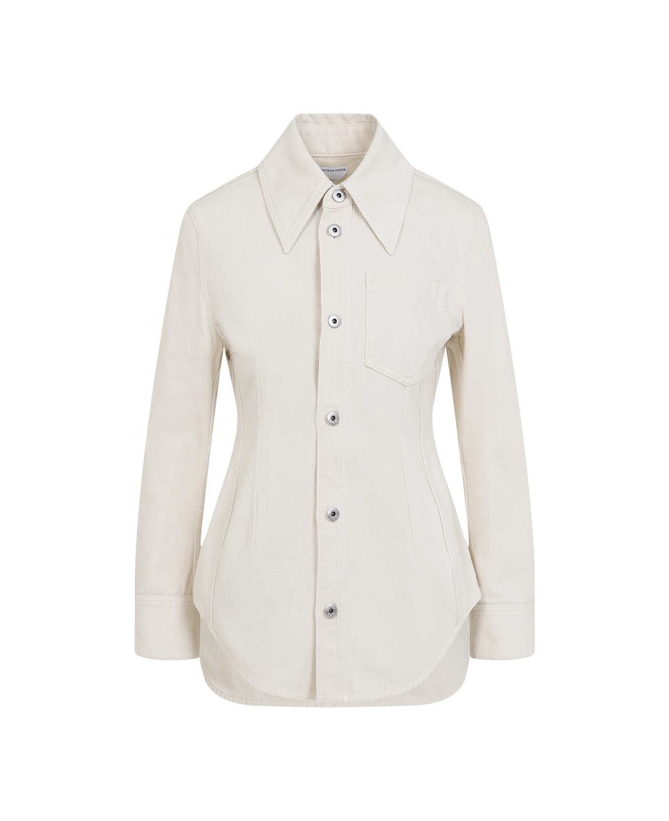 Beige Cotton Denim Jacket - 2