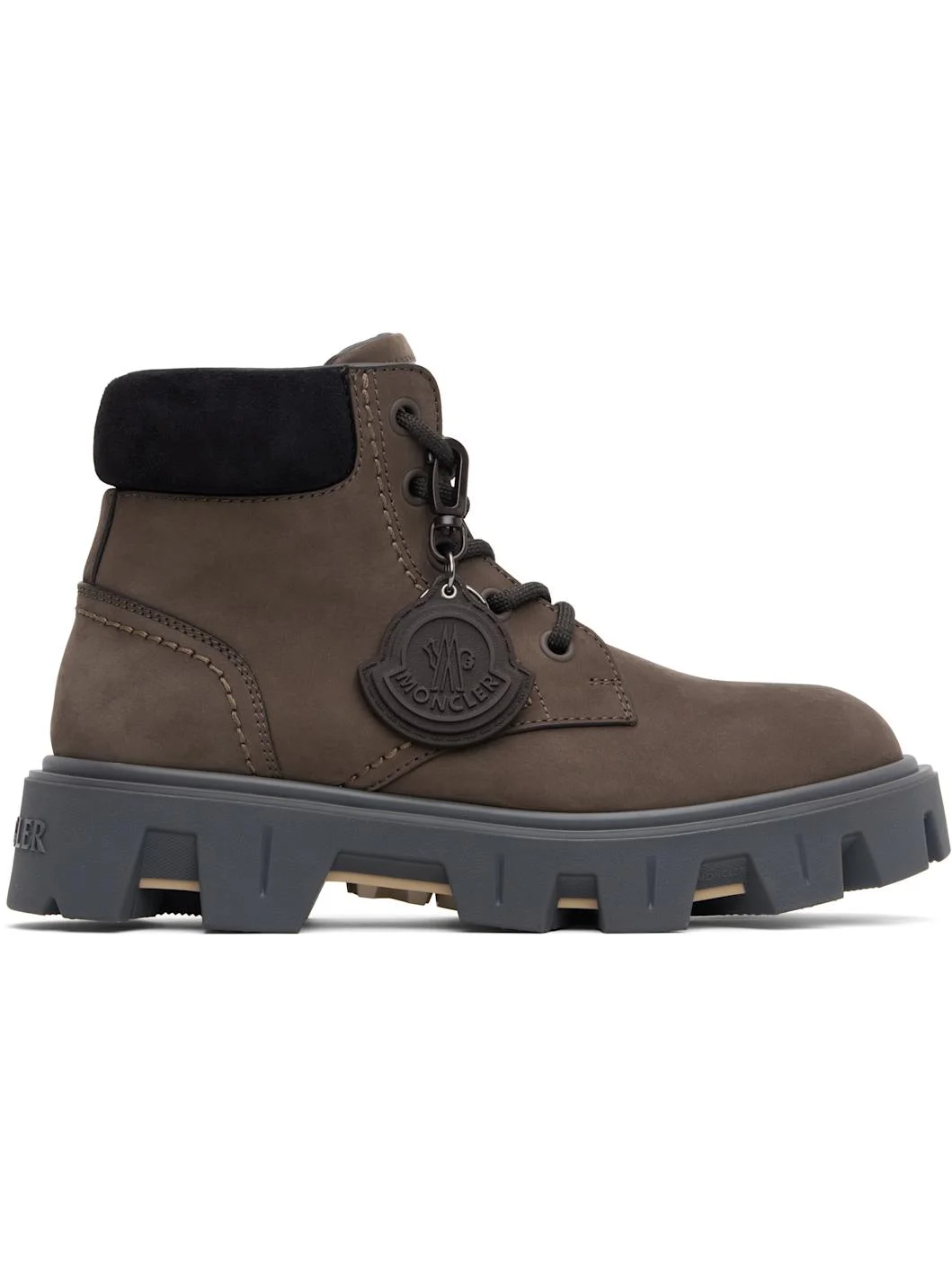 Brown Peak City Nubuck & Suede Lace-Up Boots - 1