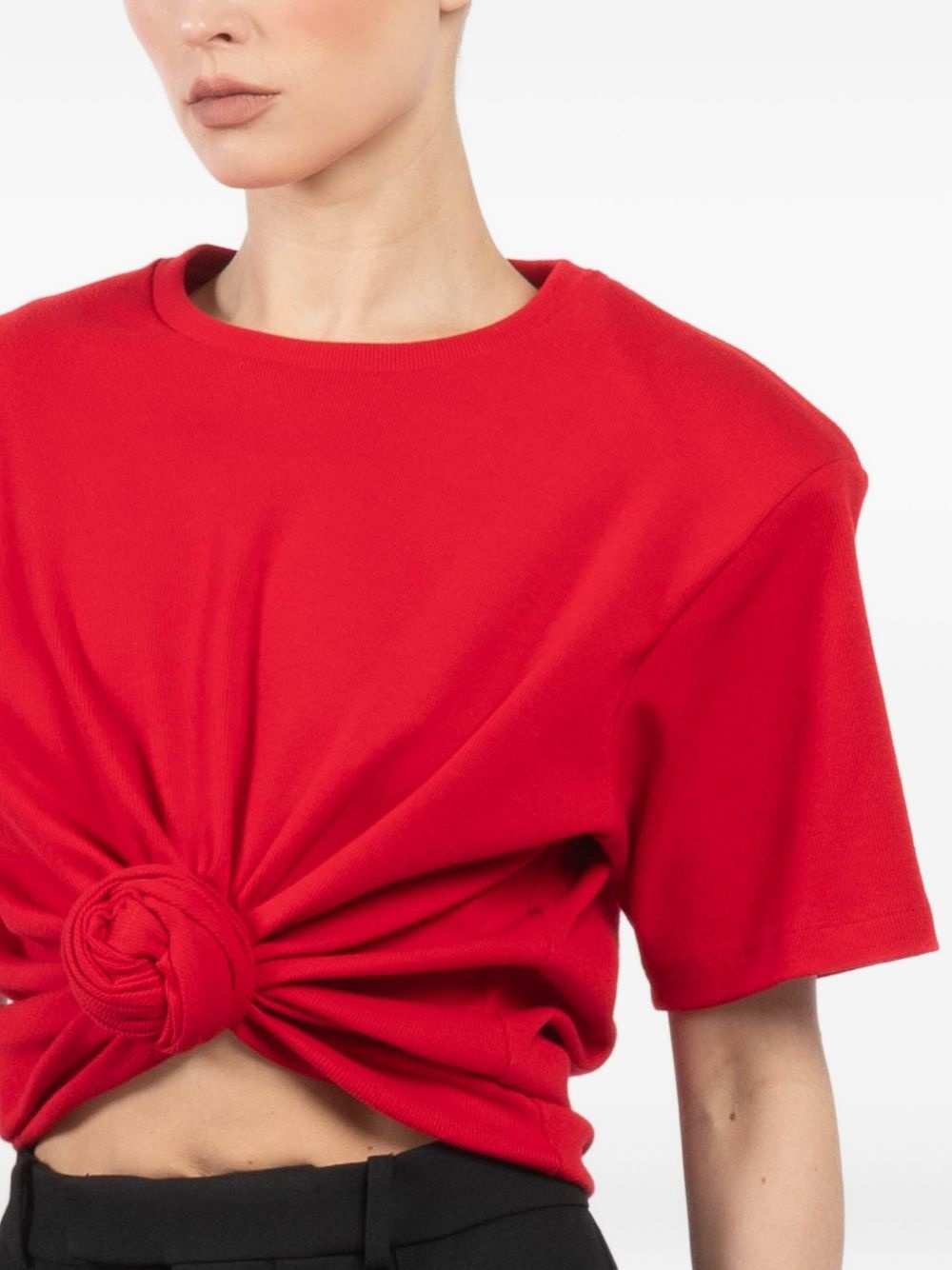 knot-detail T-shirt - 6