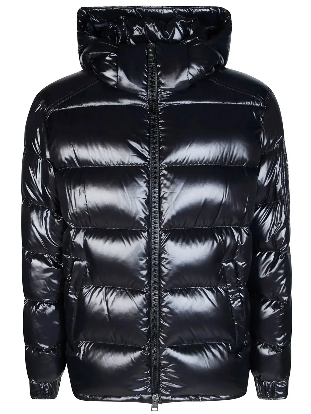 SHINY EFFECT DOWN JACKET WITH HOOD - 1