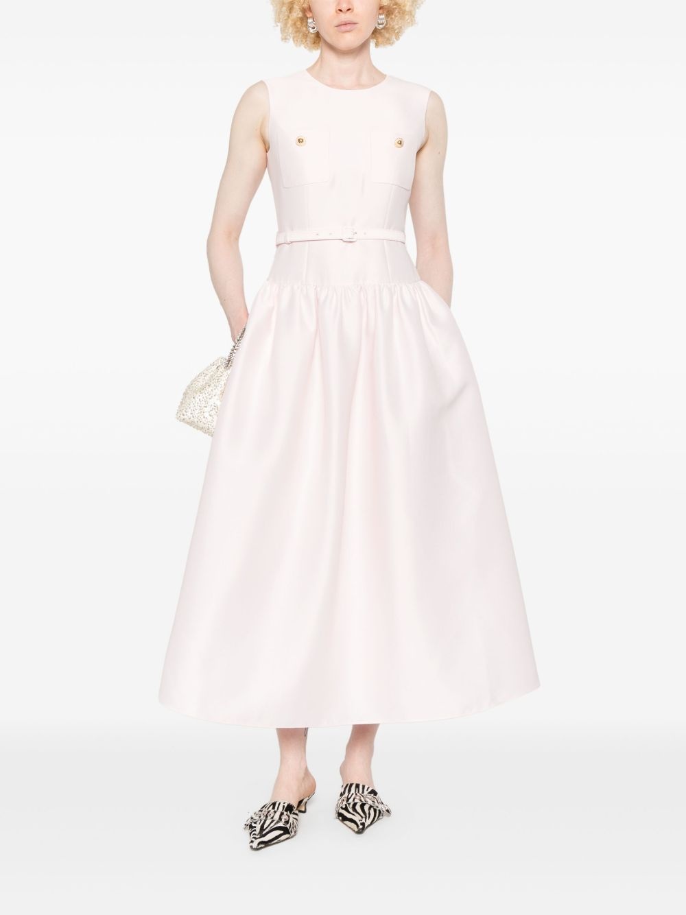 taffeta midi dress - 2