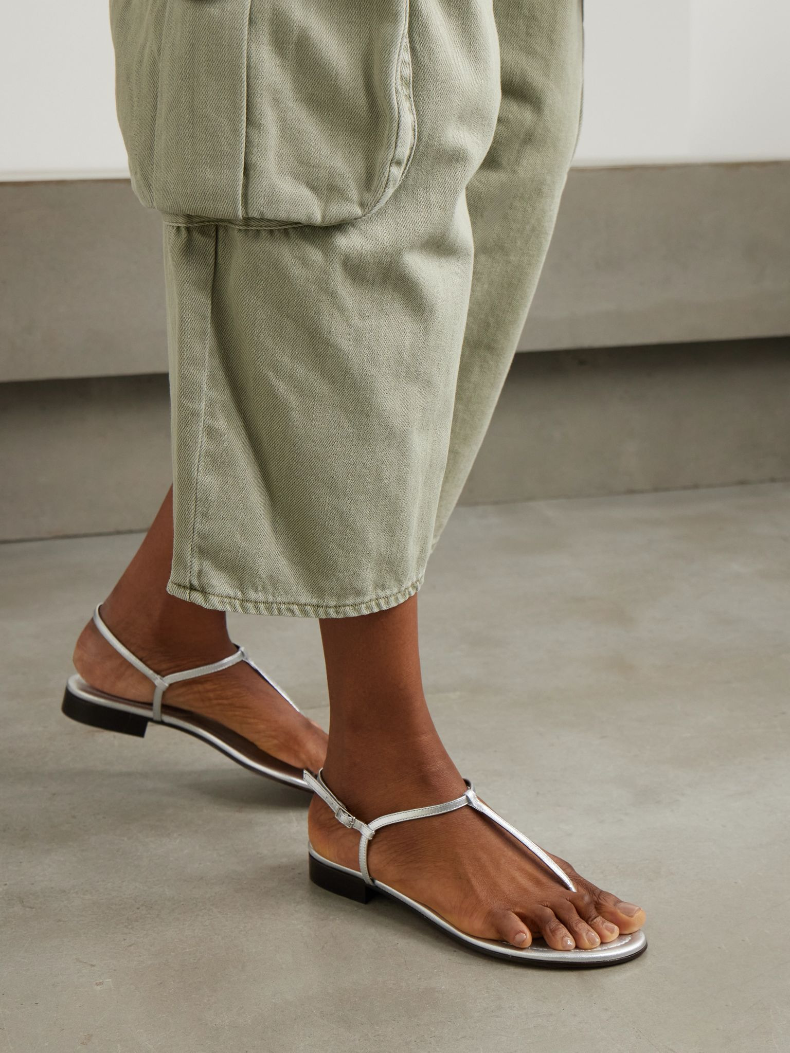Cecilia metallic leather sandals Silver - 2