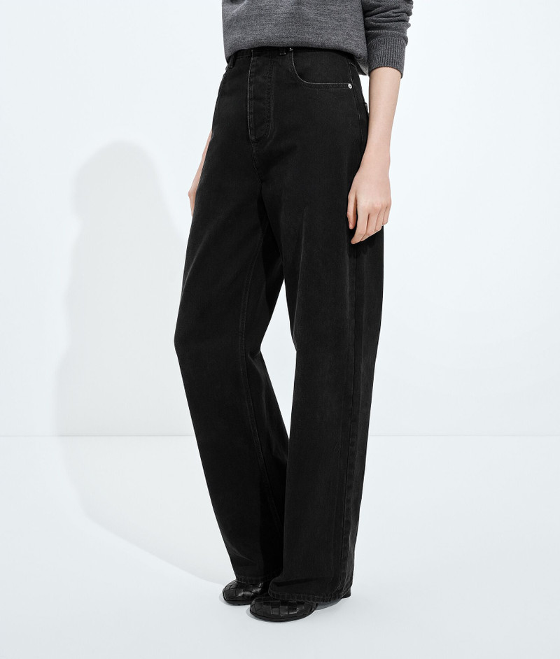 Bottega Veneta Faded Black Wide Leg Jeans outlook