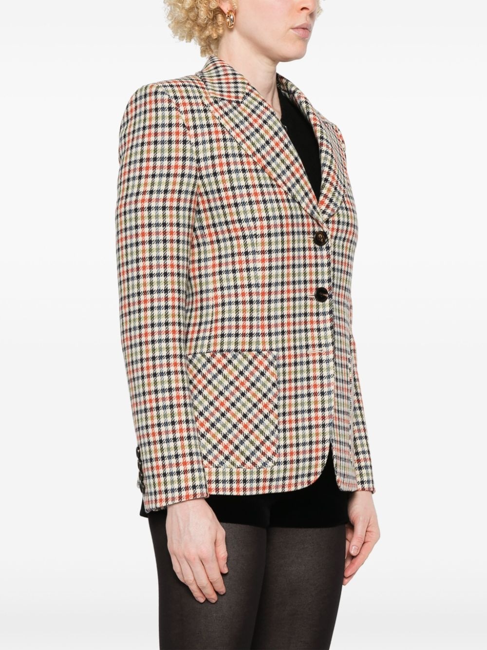checked tailored blazer - 3