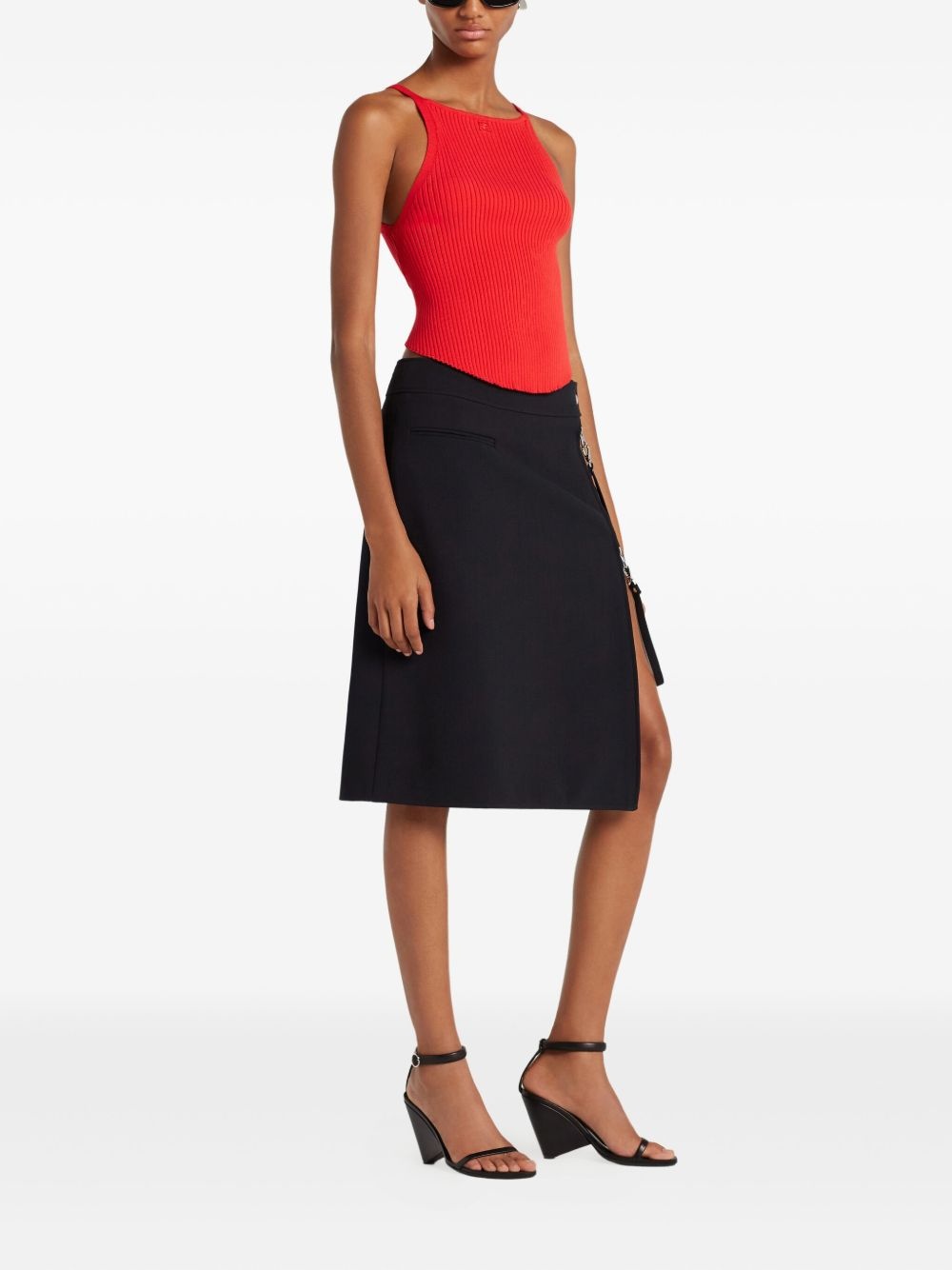 ribbed halter top - 3