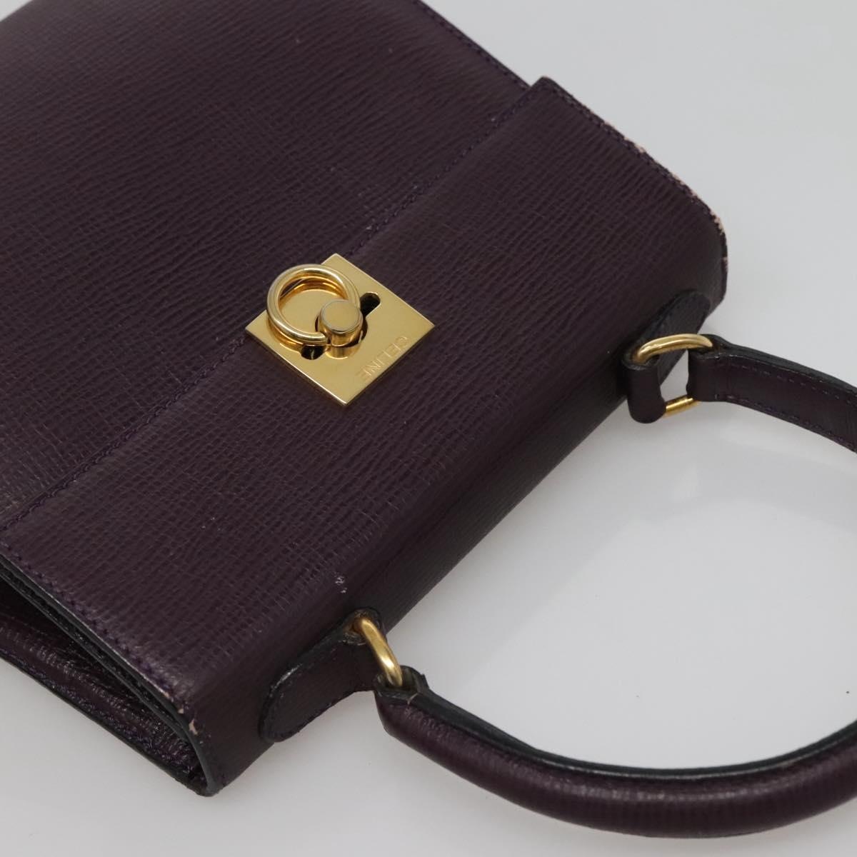 CELINE Hand Bag Leather Purple - 6