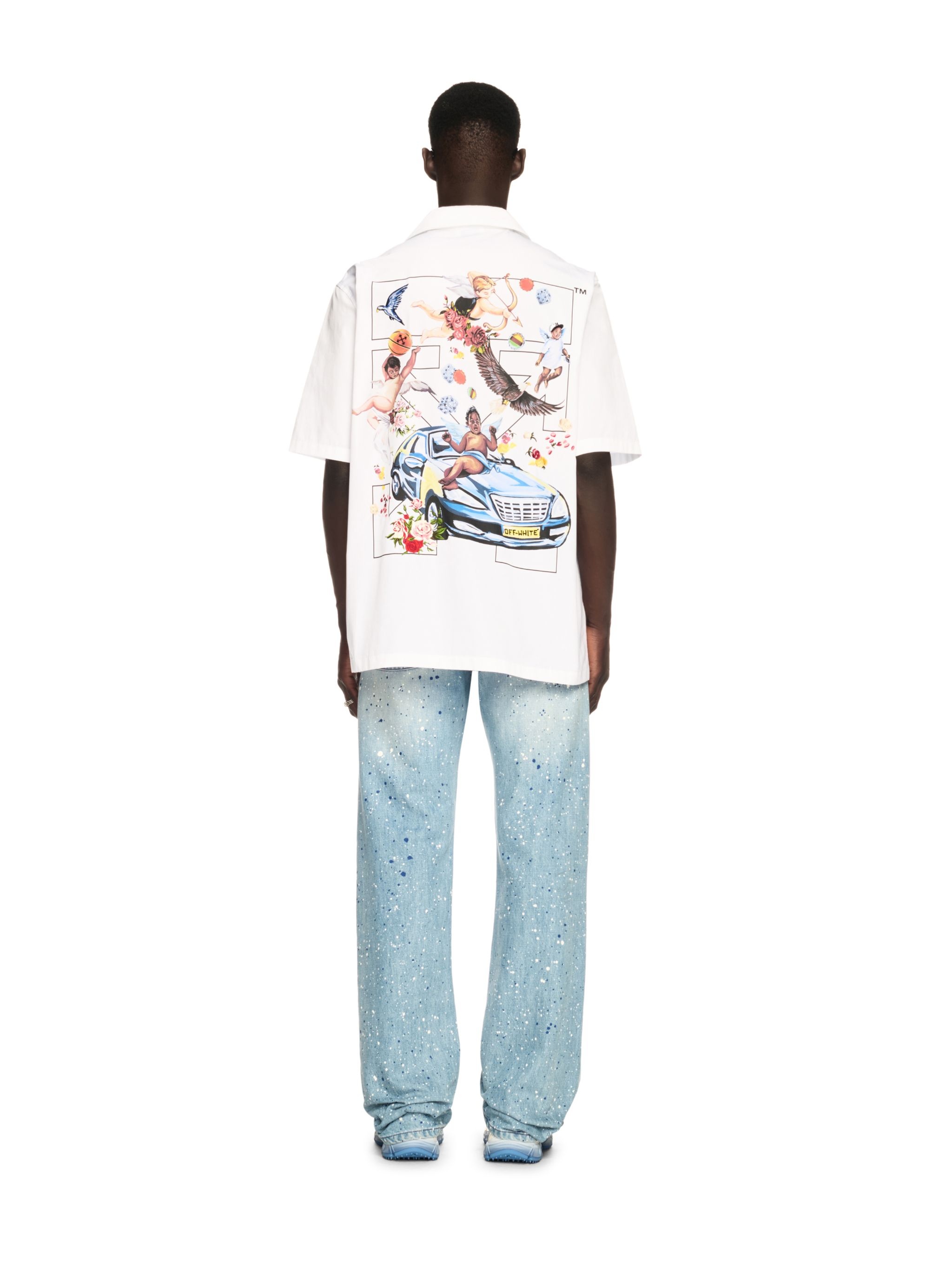 White Fresco Arrow Bowling Shirt - 4