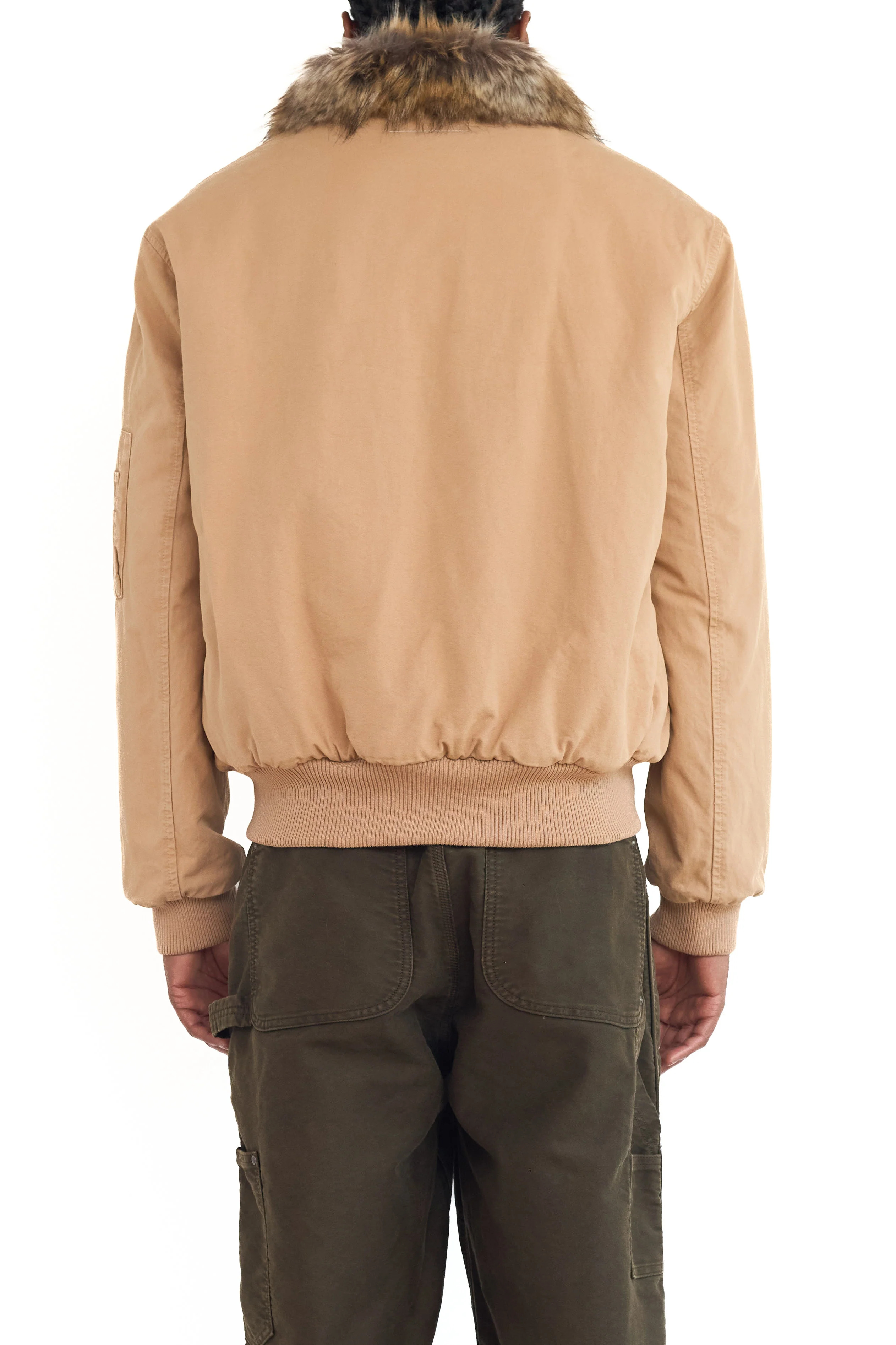MM6 Reversible Cotton Canvas Jacket Ocre - 10