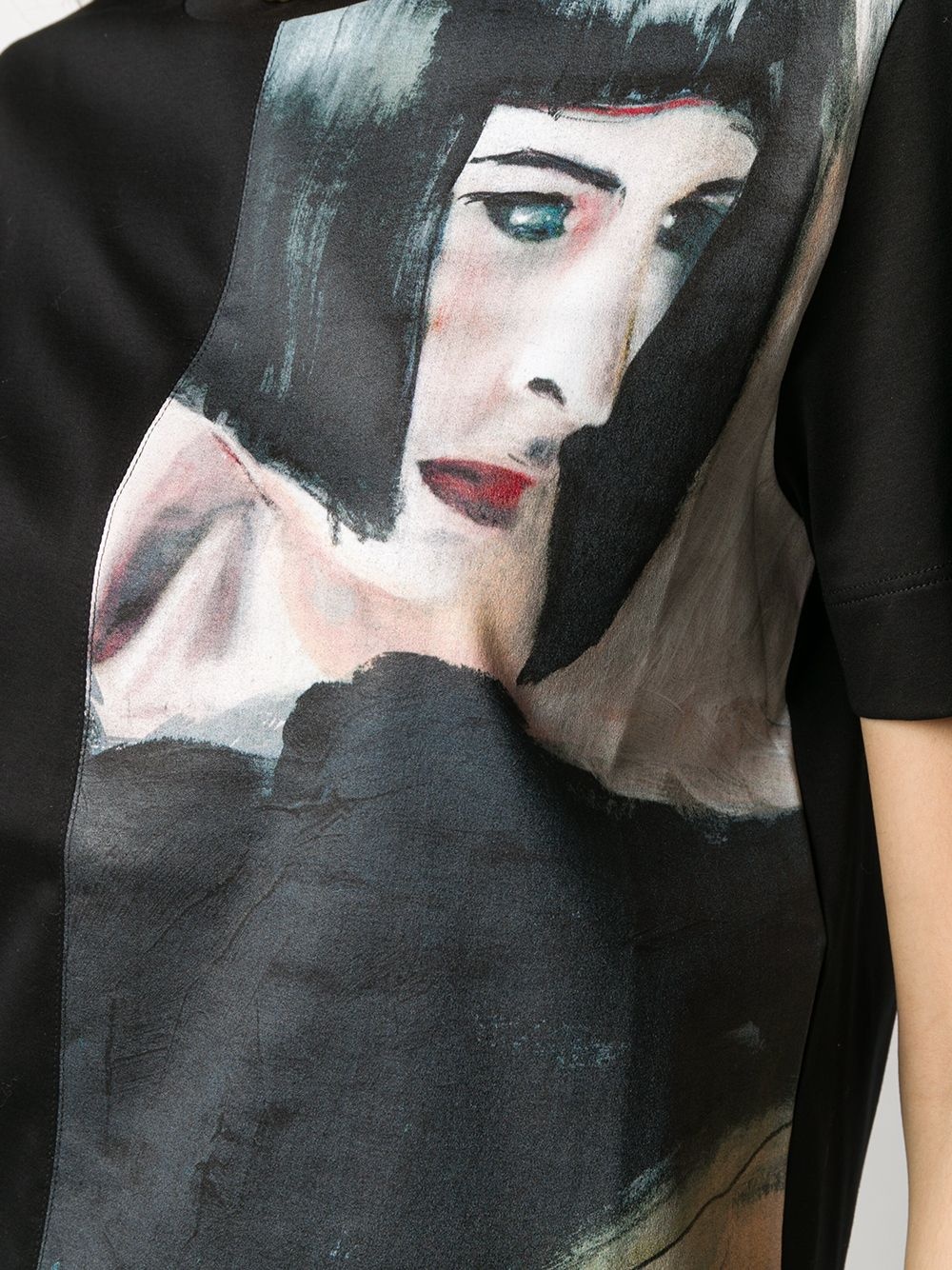 portrait-print short sleeved T-shirt - 5