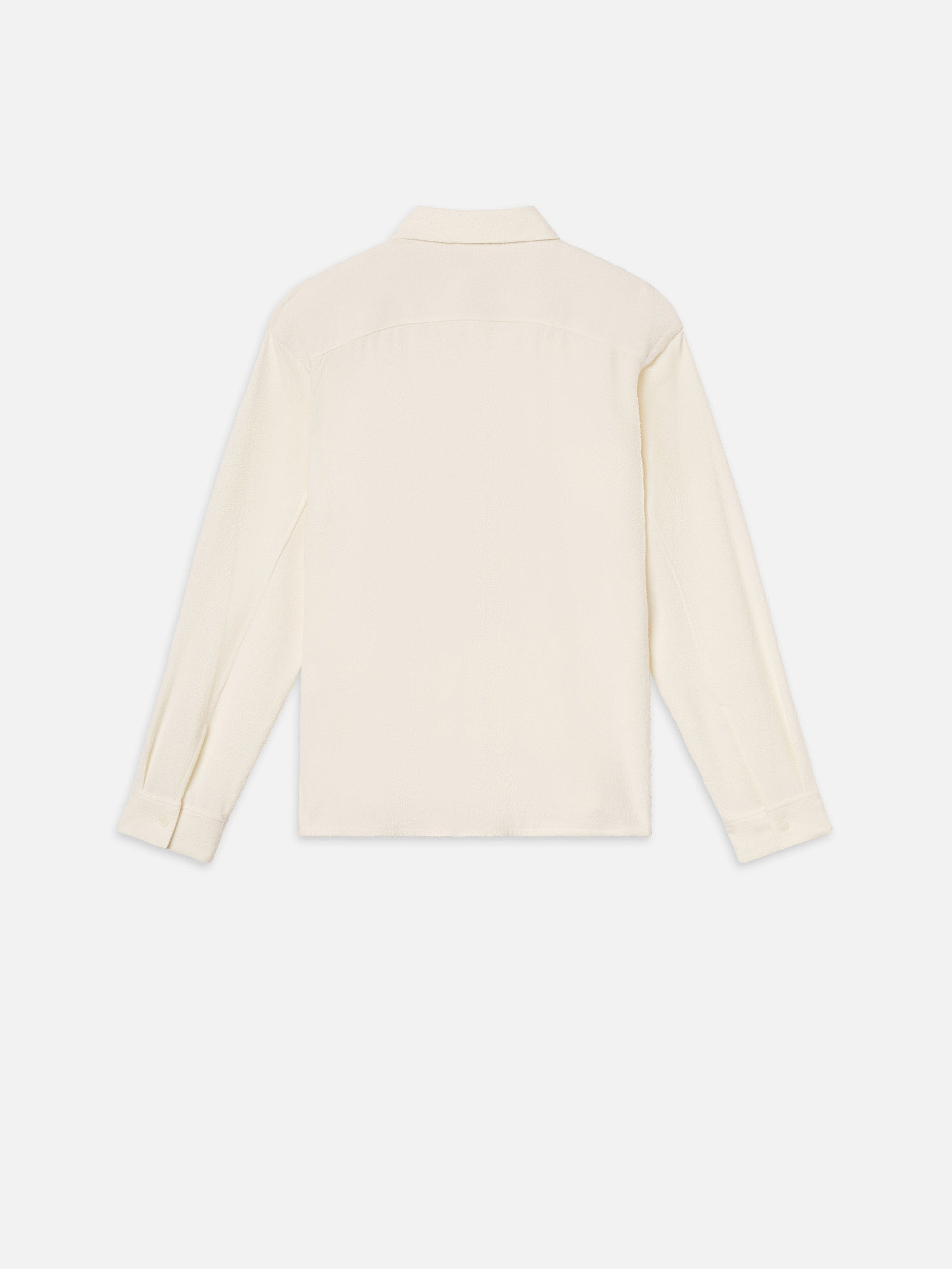Textured L/S Shirt in White Sand - 3