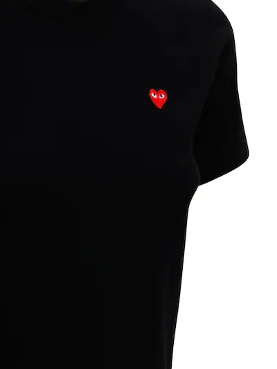 EMBROIDERED RED HEART COTTON T-SHIRT - 2