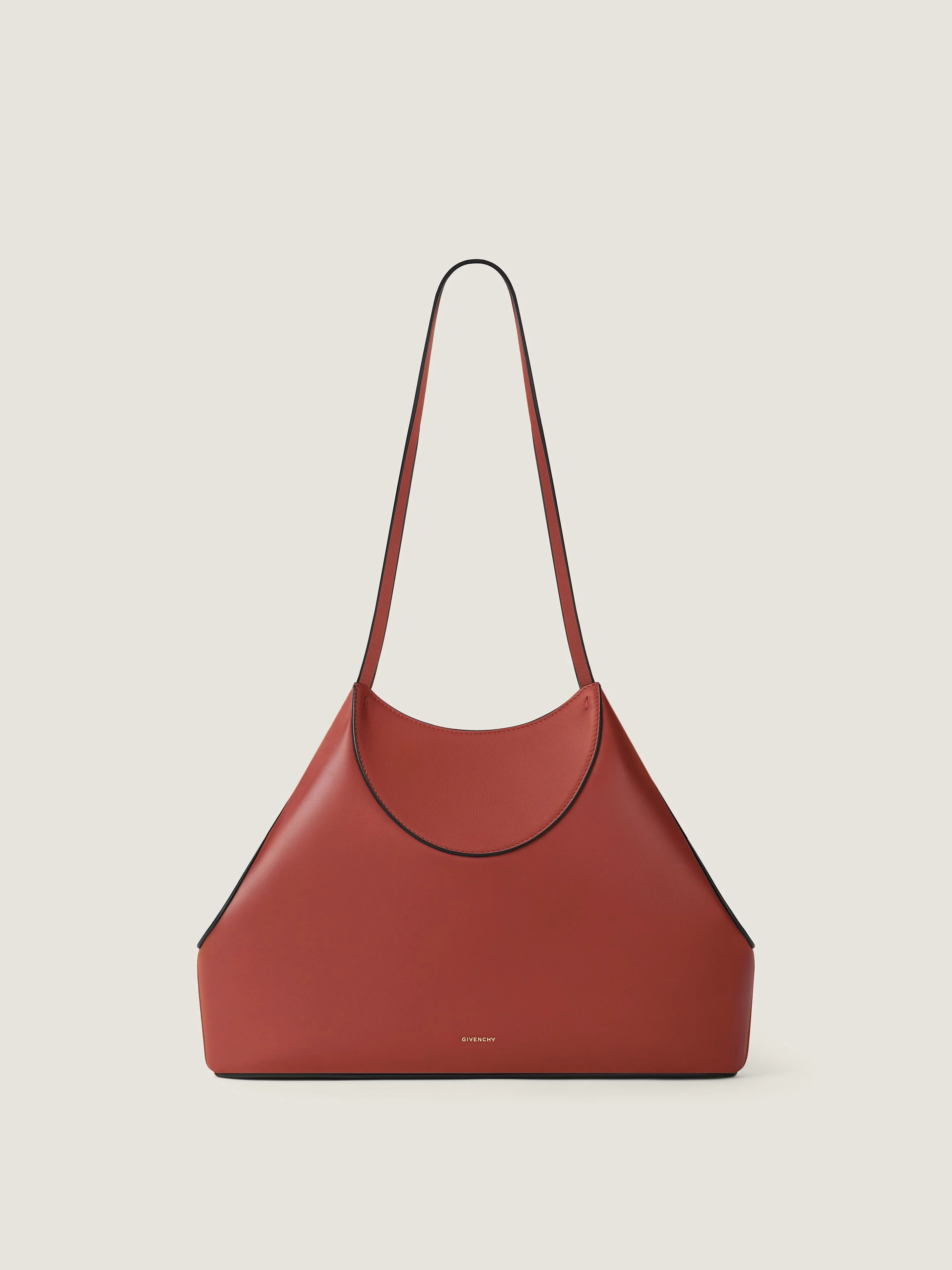 SMALL FACET TOTE BAG IN GRAINED LEATHER - 1