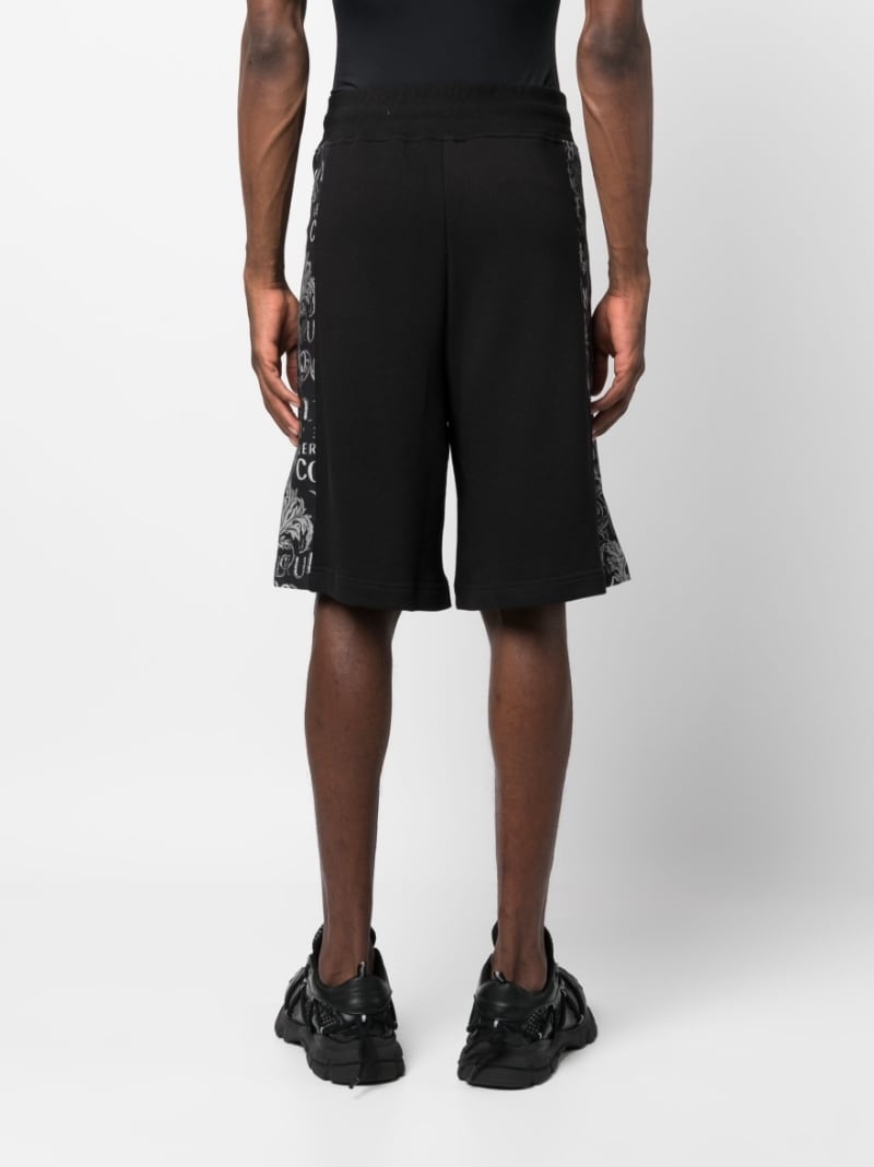 Watercolour Couture-print track shorts - 7