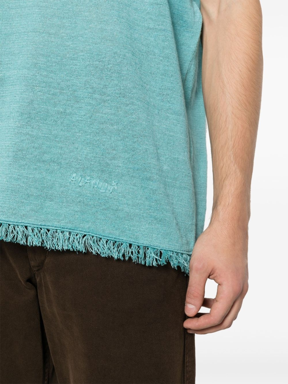 fine-knit linen T-shirt - 5