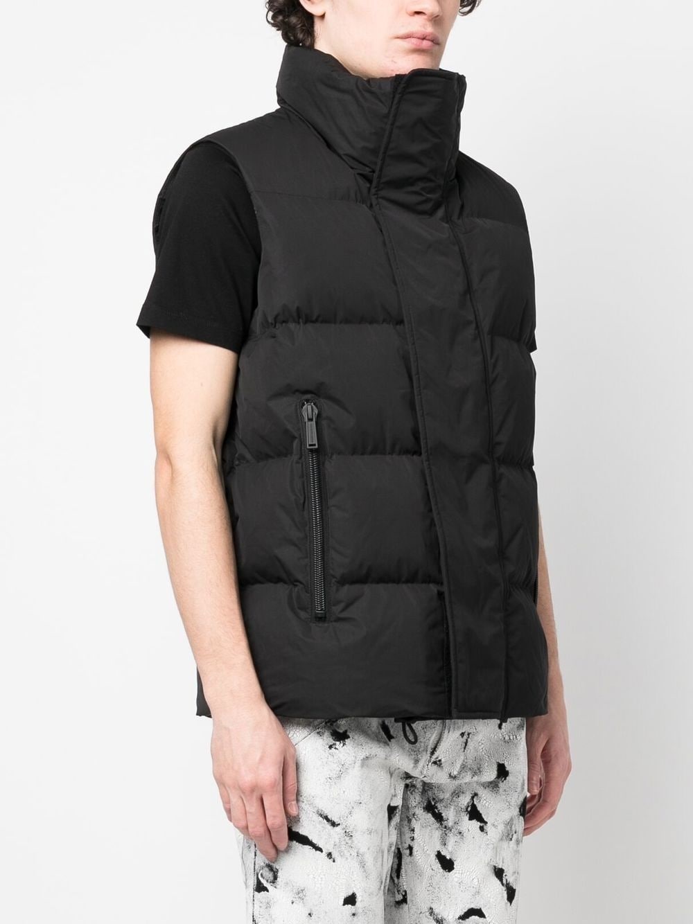funnel-neck padded gilet - 3