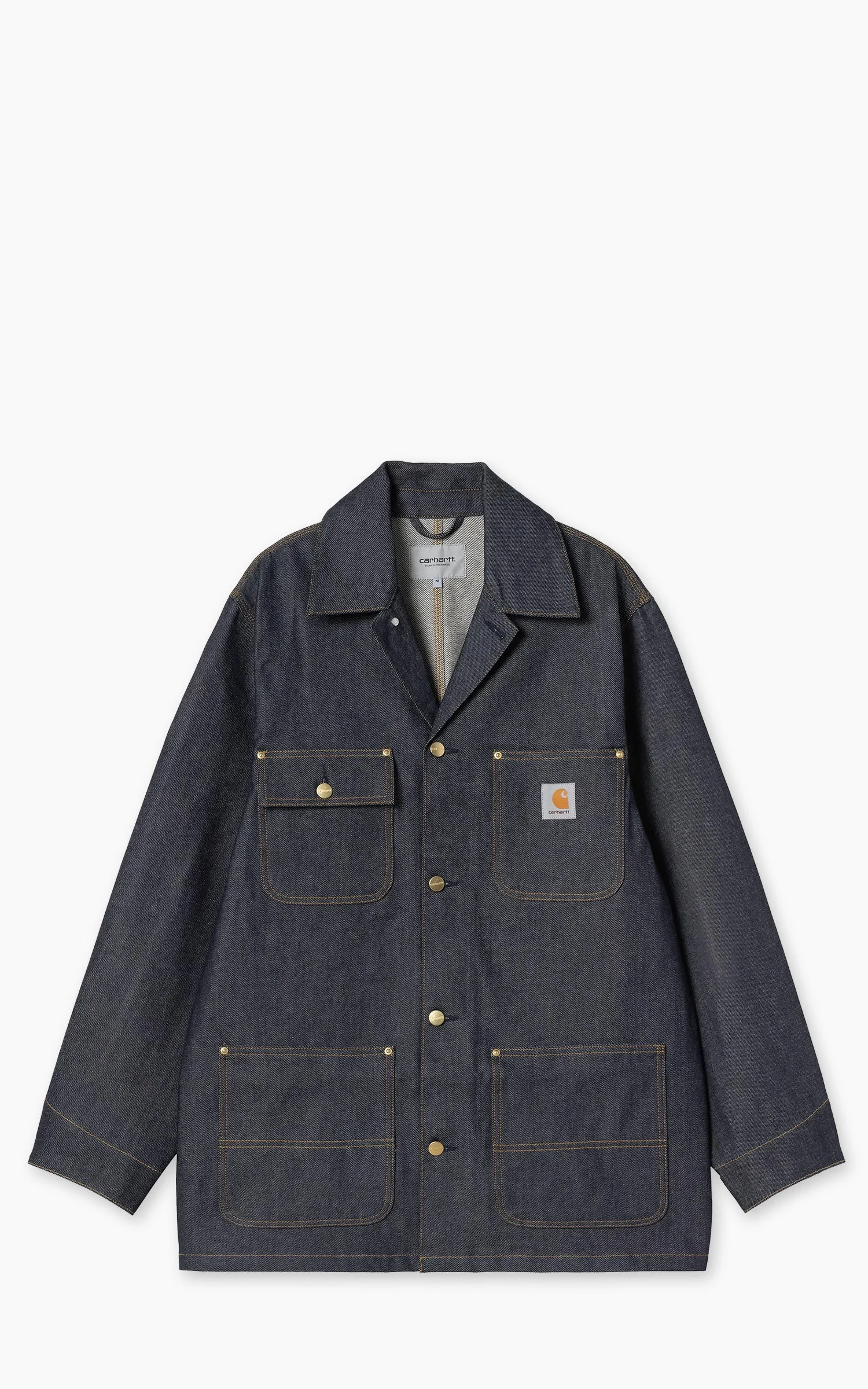 CARHARTT WIP ADEN CHORE COAT BRADENTON DENIM BLUE RIGID - 1