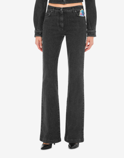 Moschino CHINESE NEW YEAR BLACK DENIM TROUSERS outlook