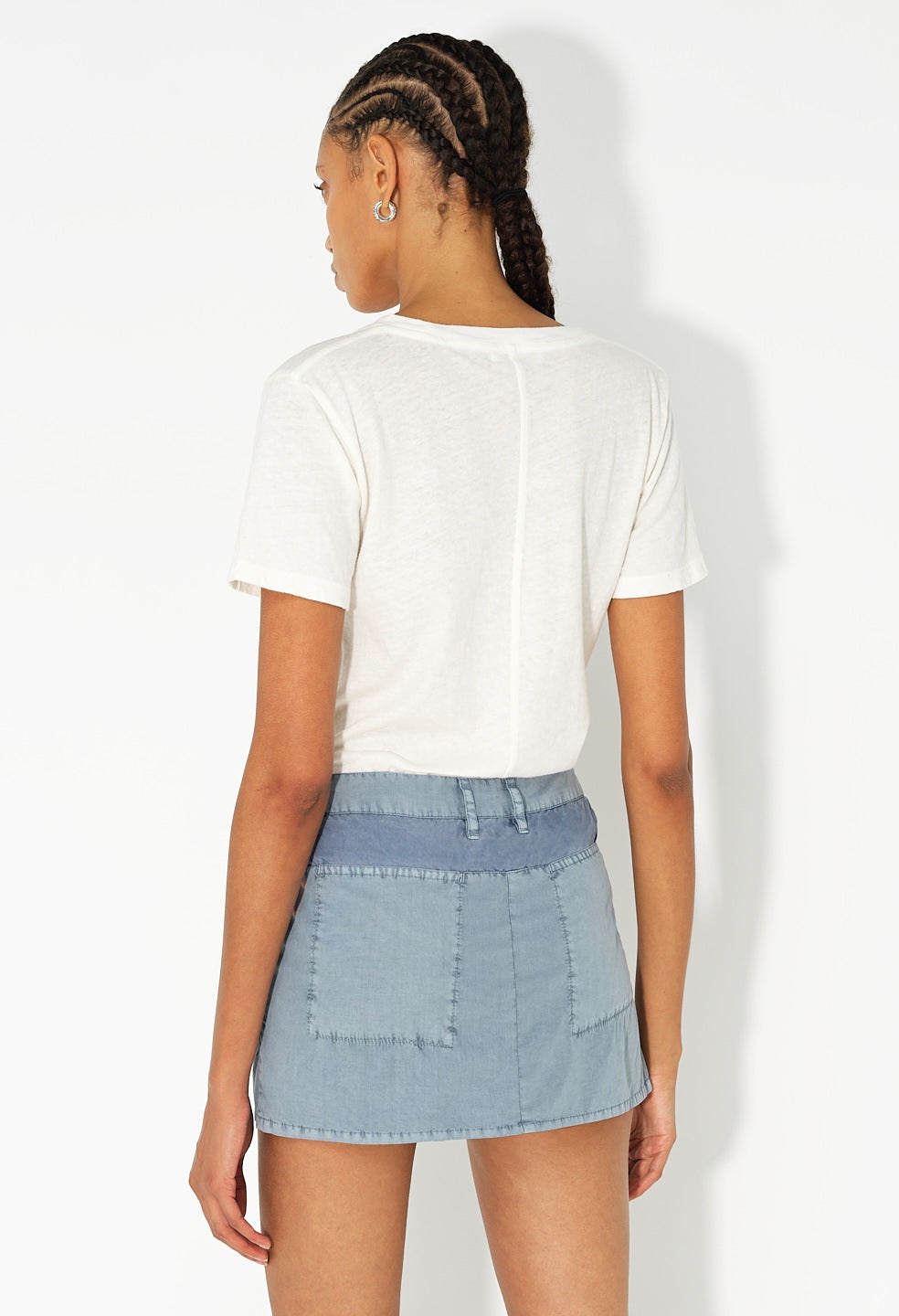 PANELED UTILITY MINI SKIRT - 6