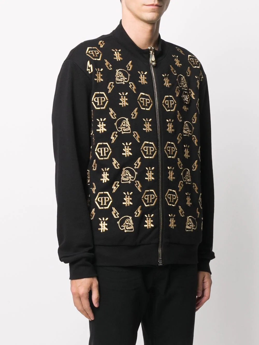 monogram-print track jacket - 3