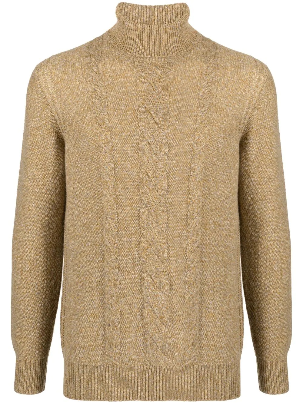 cable-knit roll-neck cashmere jumper - 1