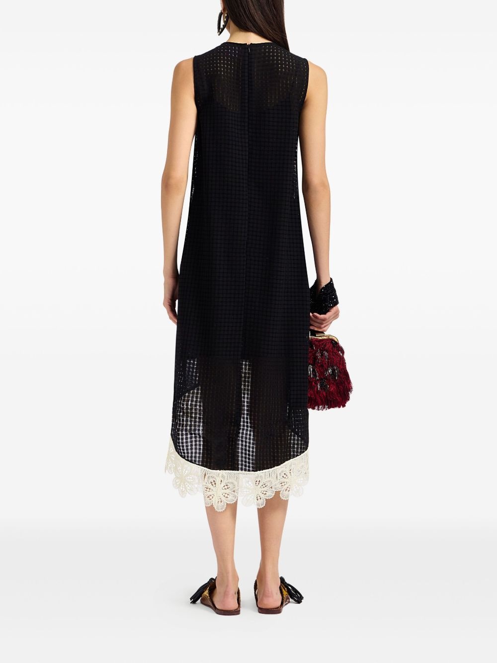La Scala lace-embroidered sleeveless midi dress - 3