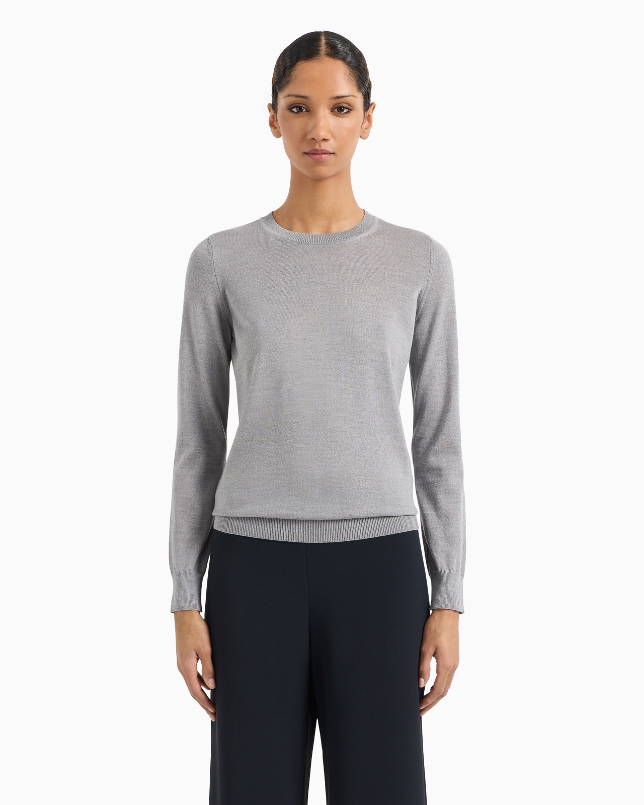 Crew-neck jumper in pure virgin wool - 2