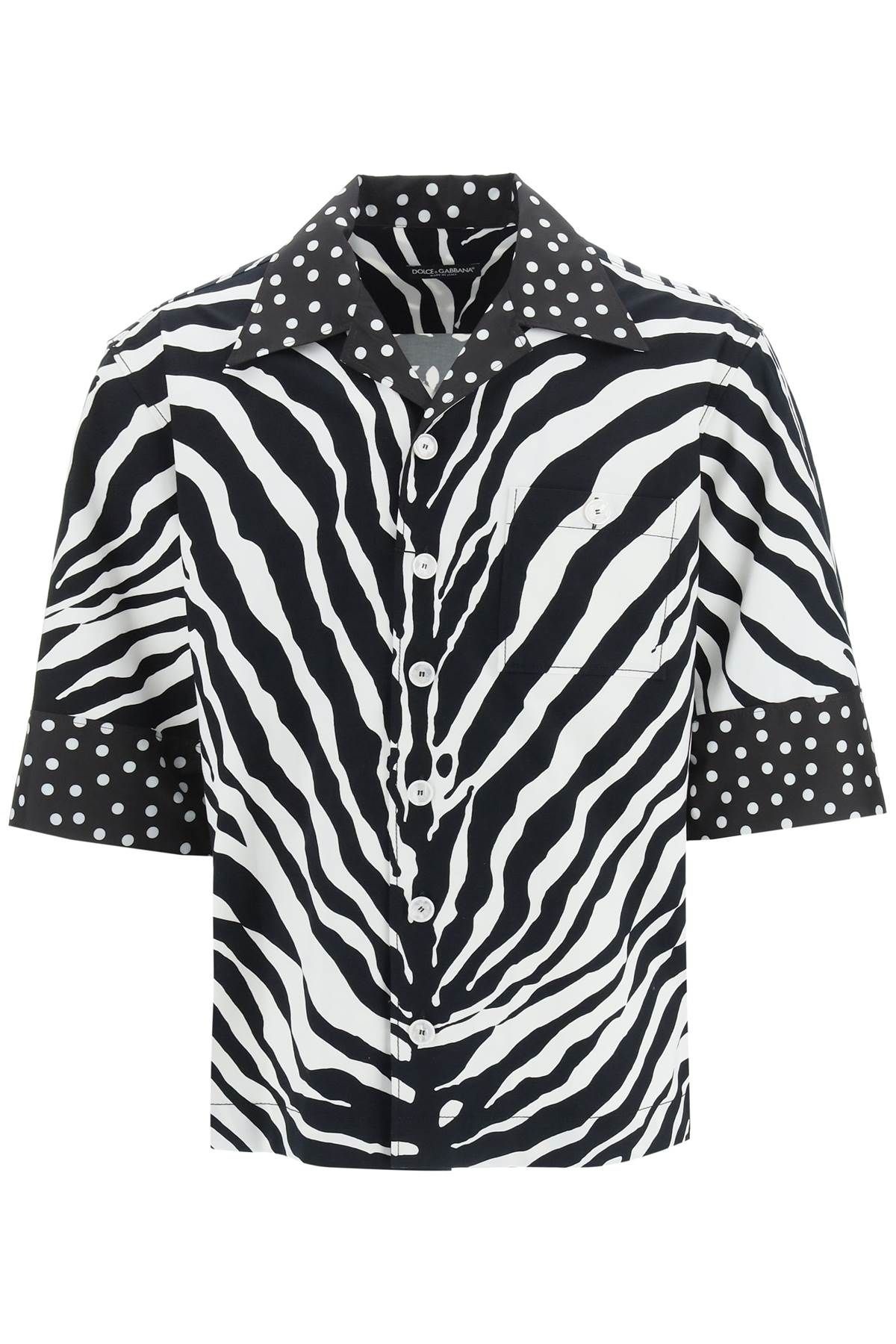 ZEBRA PRINT SHORT SLEEVE SHIRT - 1