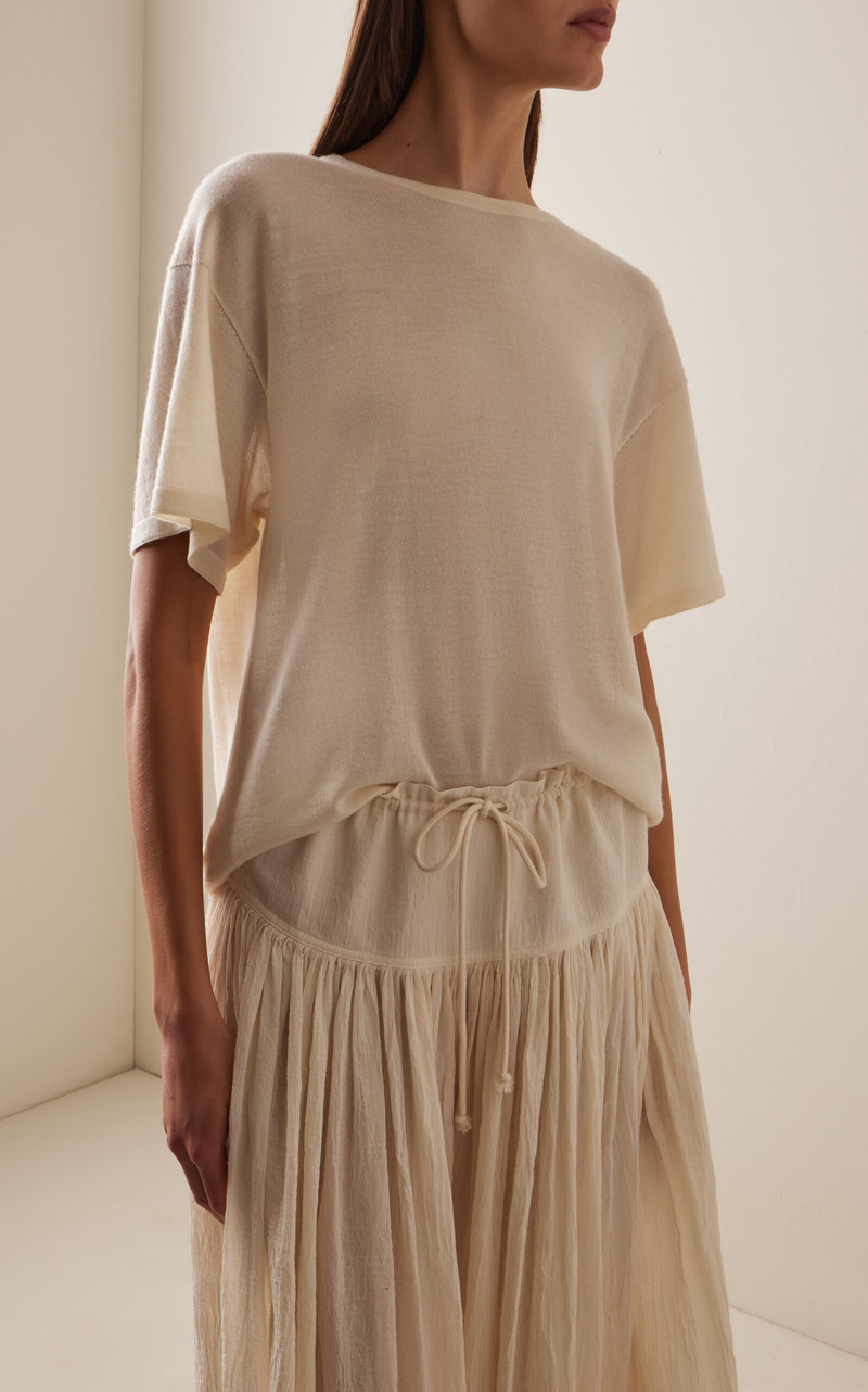 The Row Nonas Cashmere Top ivory outlook