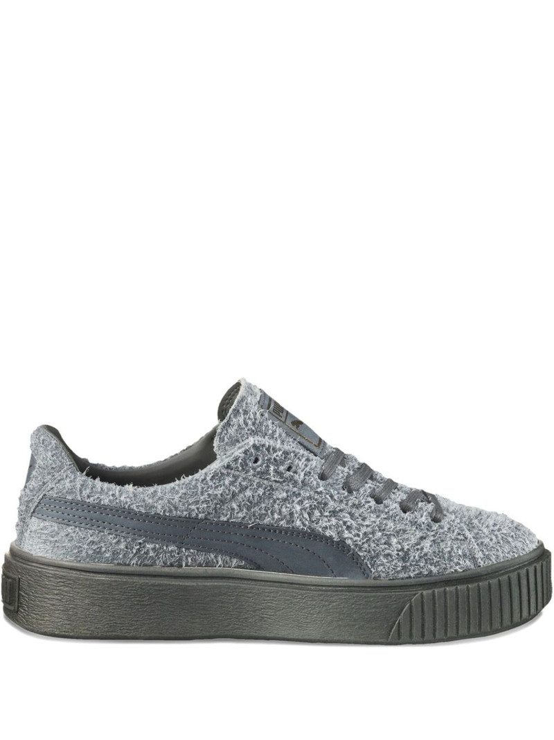 Elemental platform textured suede sneakers 1