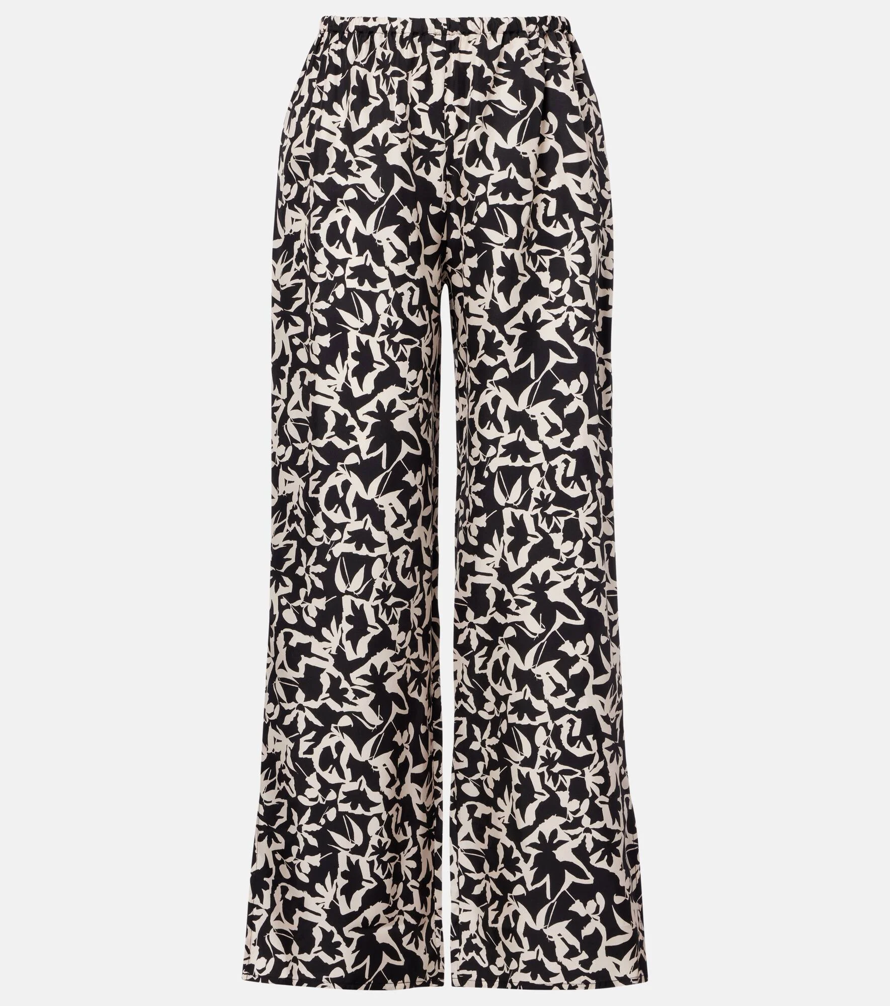 Loreto printed silk twill wide-leg pants - 1
