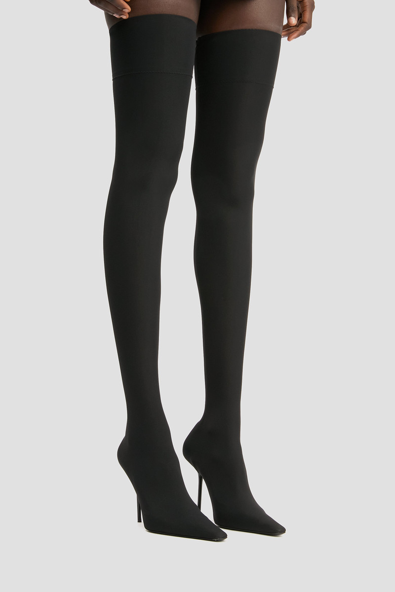 Sloan Stiletto Jersey Boot 100 In Black 2