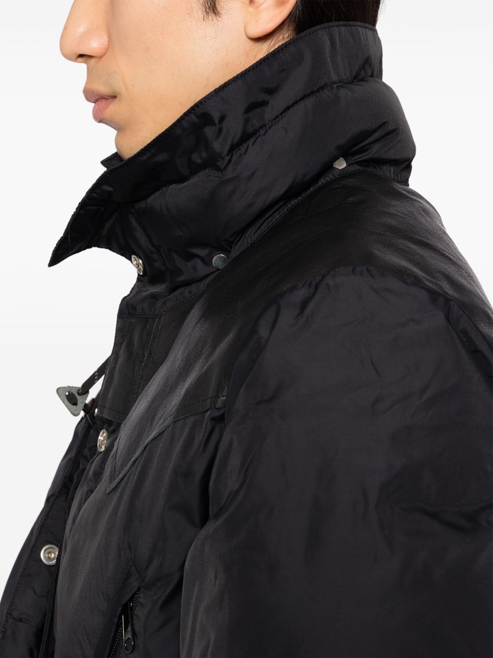 panel embroidered-logo padded jacket - 6