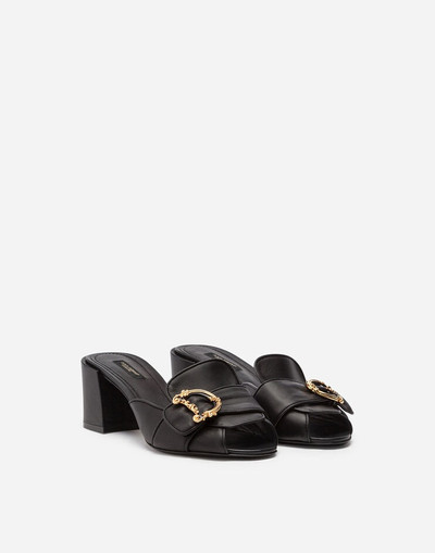 Dolce & Gabbana Nappa leather sliders with baroque DG outlook